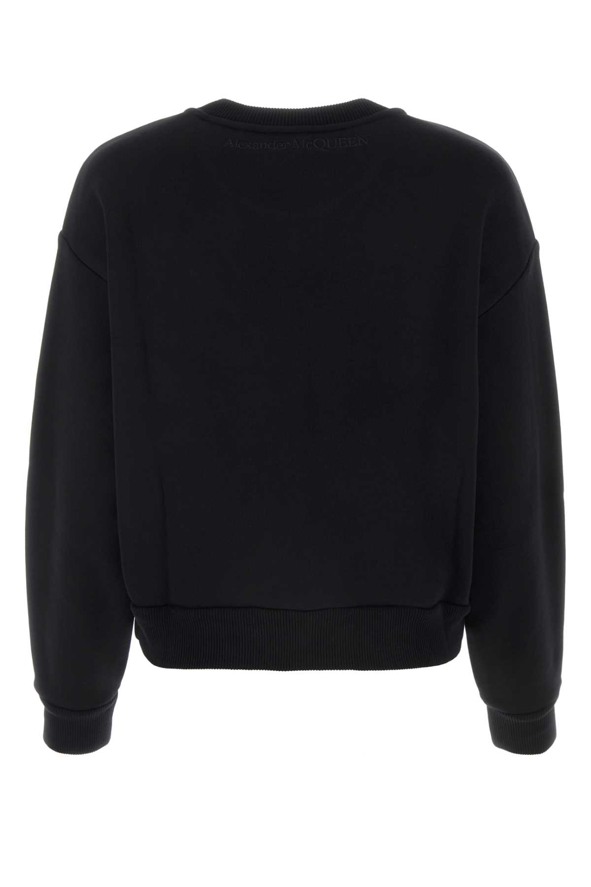 Shop Alexander Mcqueen Black Cotton Sweatshirt In White