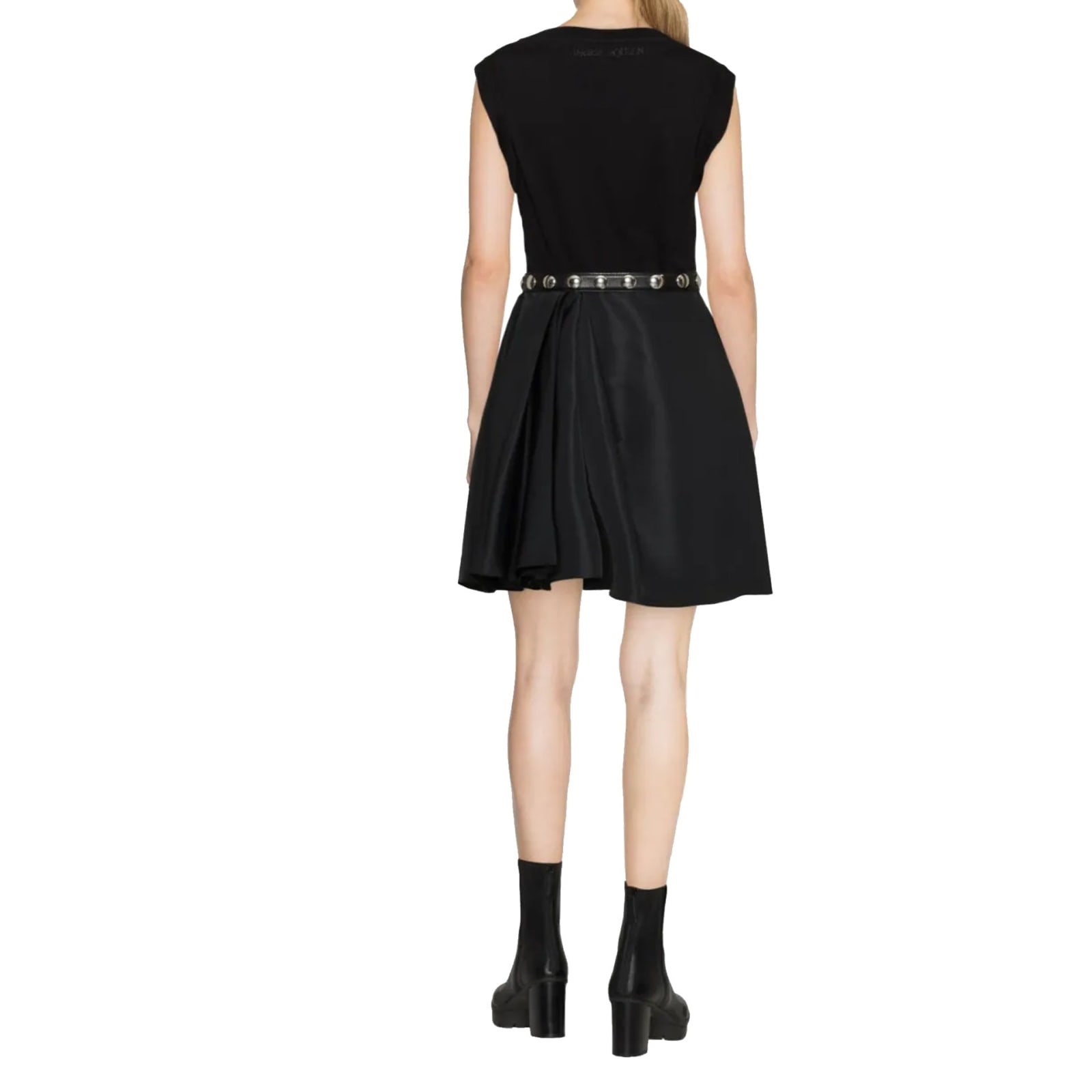 Shop Alexander Mcqueen Gathered Mini Dress In Black