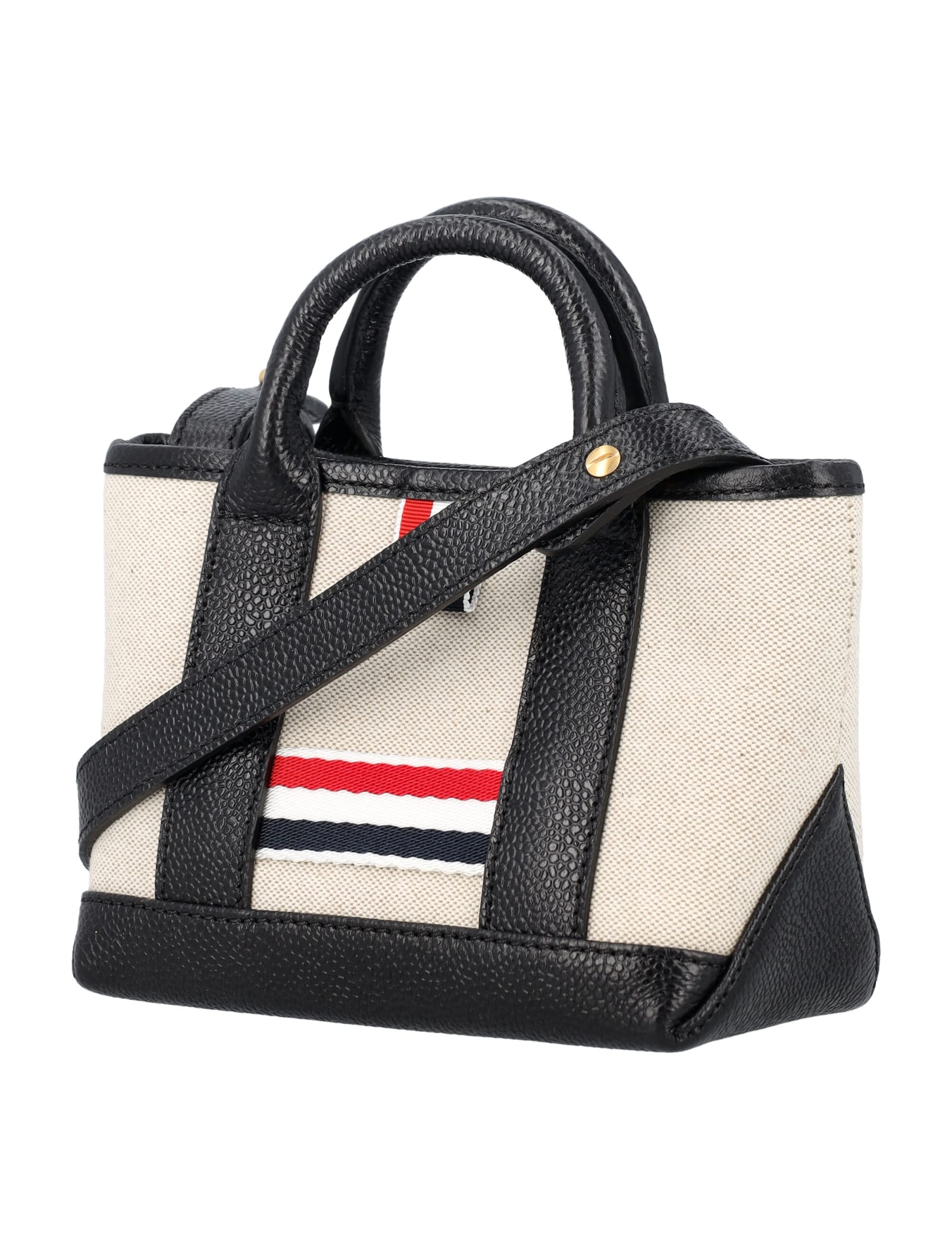 Shop Thom Browne Mini Tool Tote Bag In Black