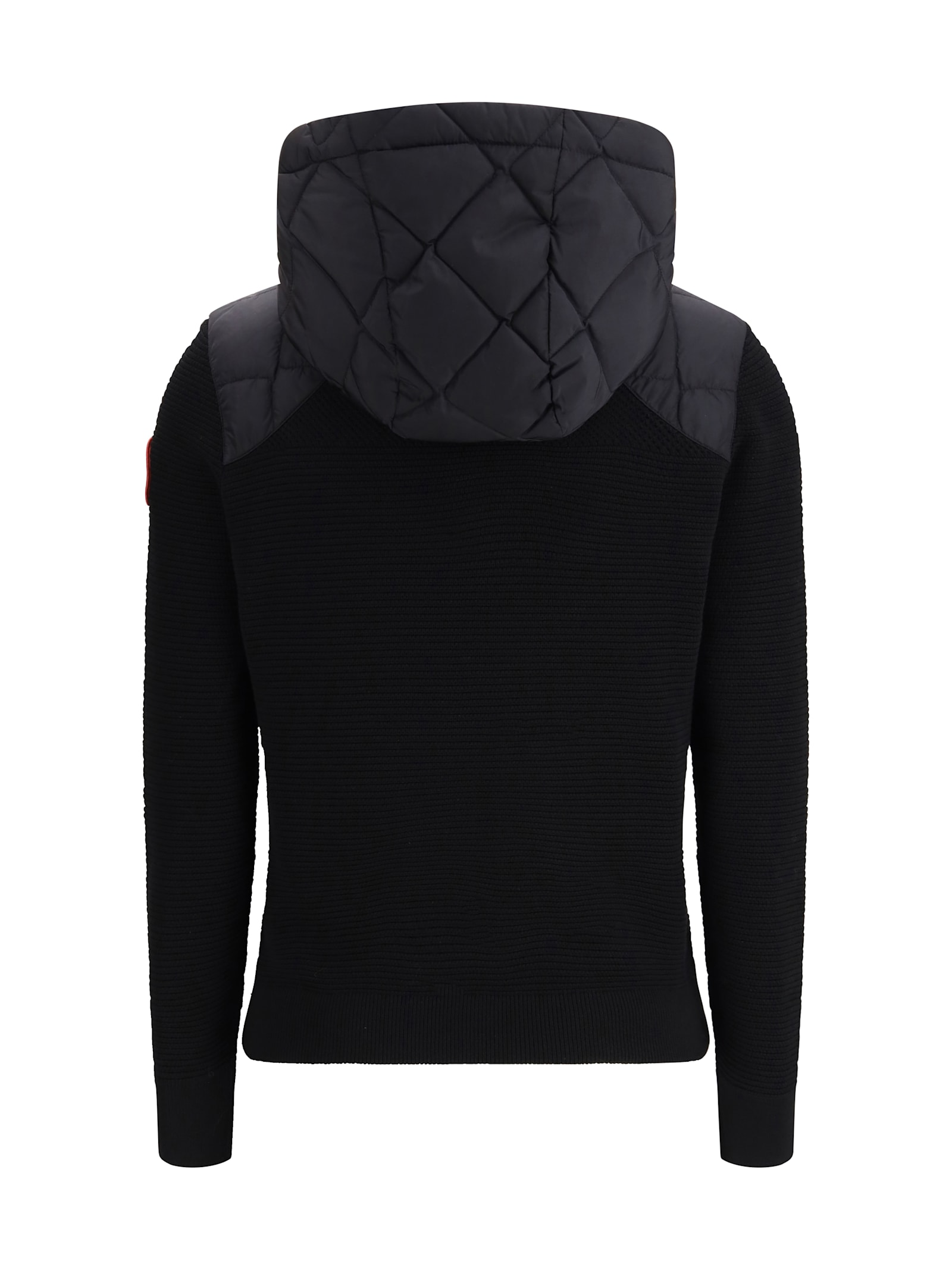 Canada Goose Hybridge® Quilted Knit Hooded Down Jacket In Black
