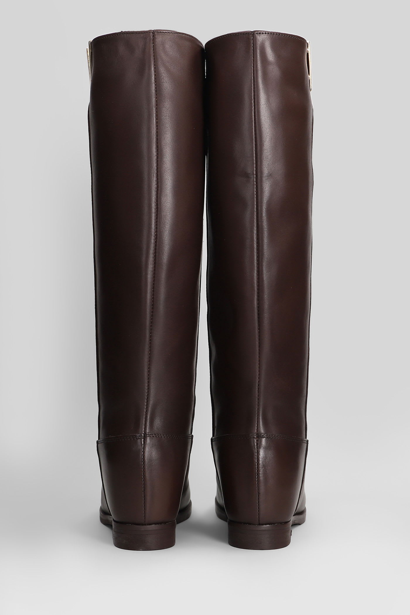 Julie Dee In Dark Brown Leather In Brown