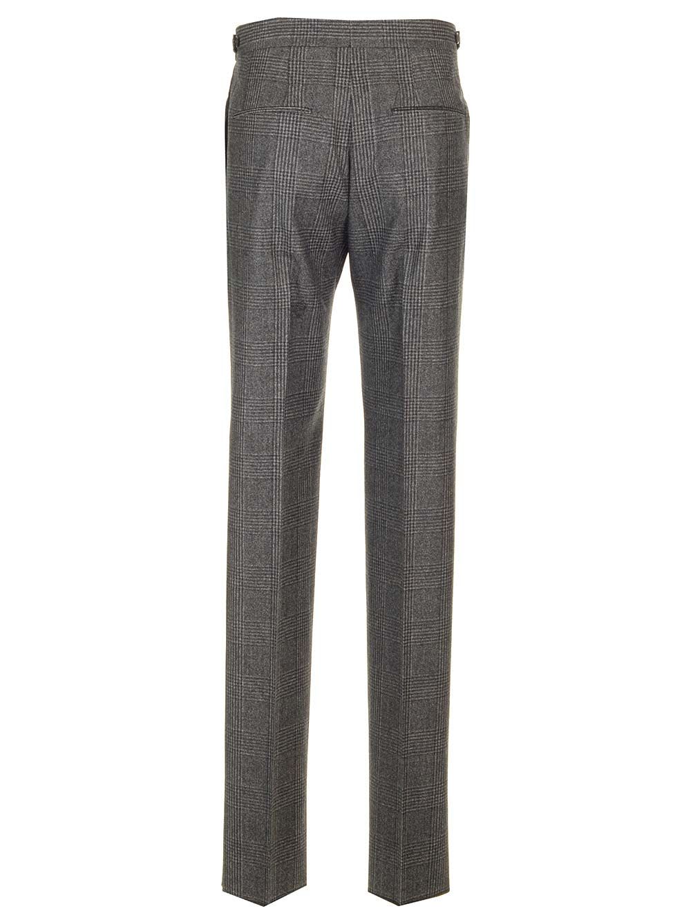 Shop Tagliatore Tweed Trousers In Grey