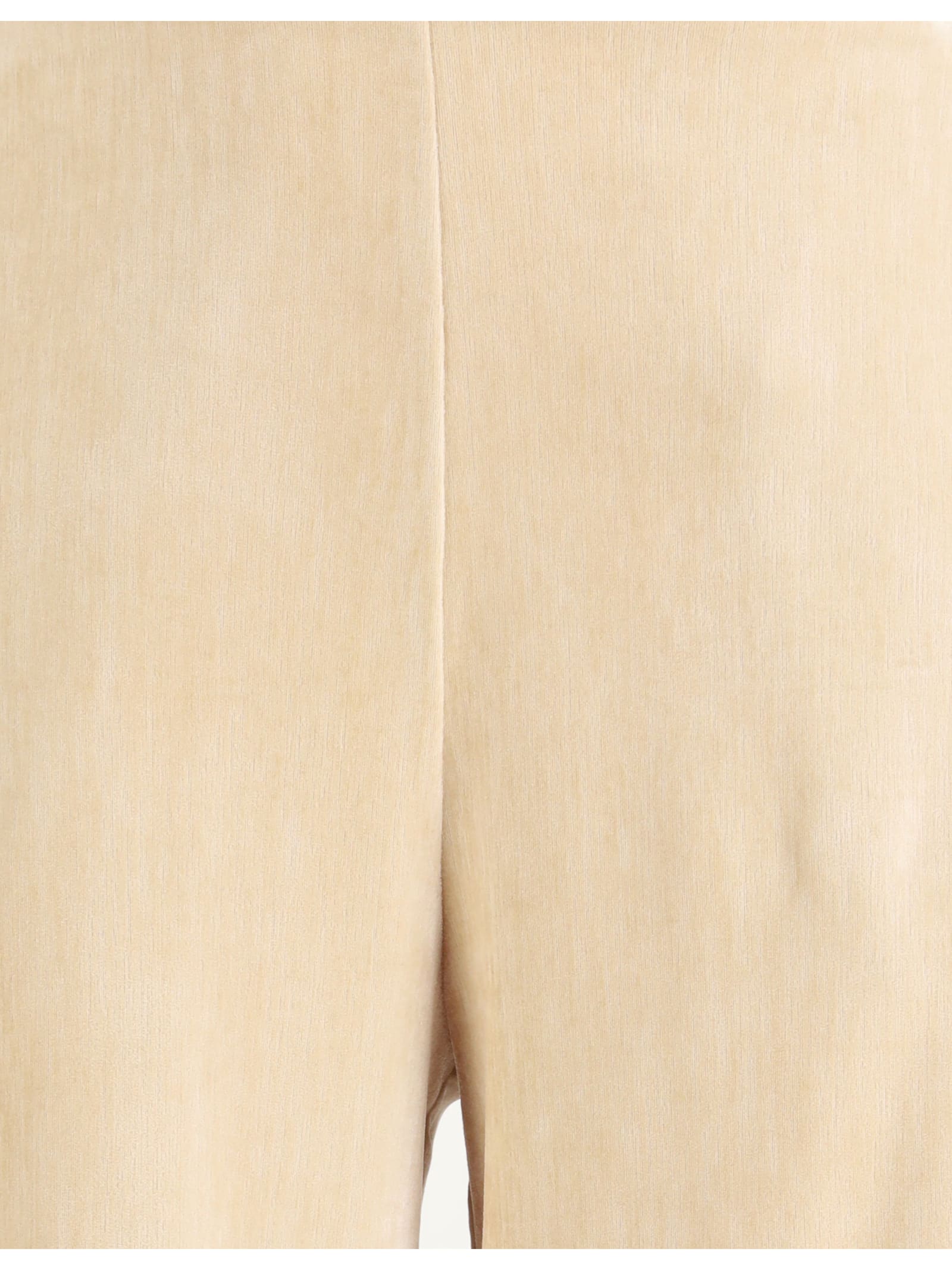 Forte Forte Elasticated-waistband Velvet Trousers In Gold