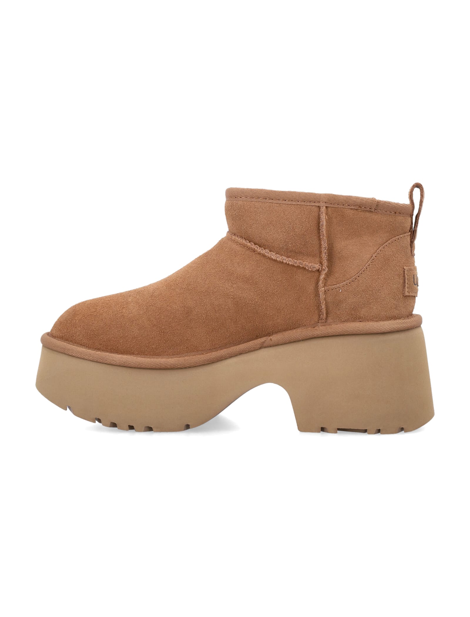 Shop Ugg New Height Classic Ultra Mini Boots In Chestnut