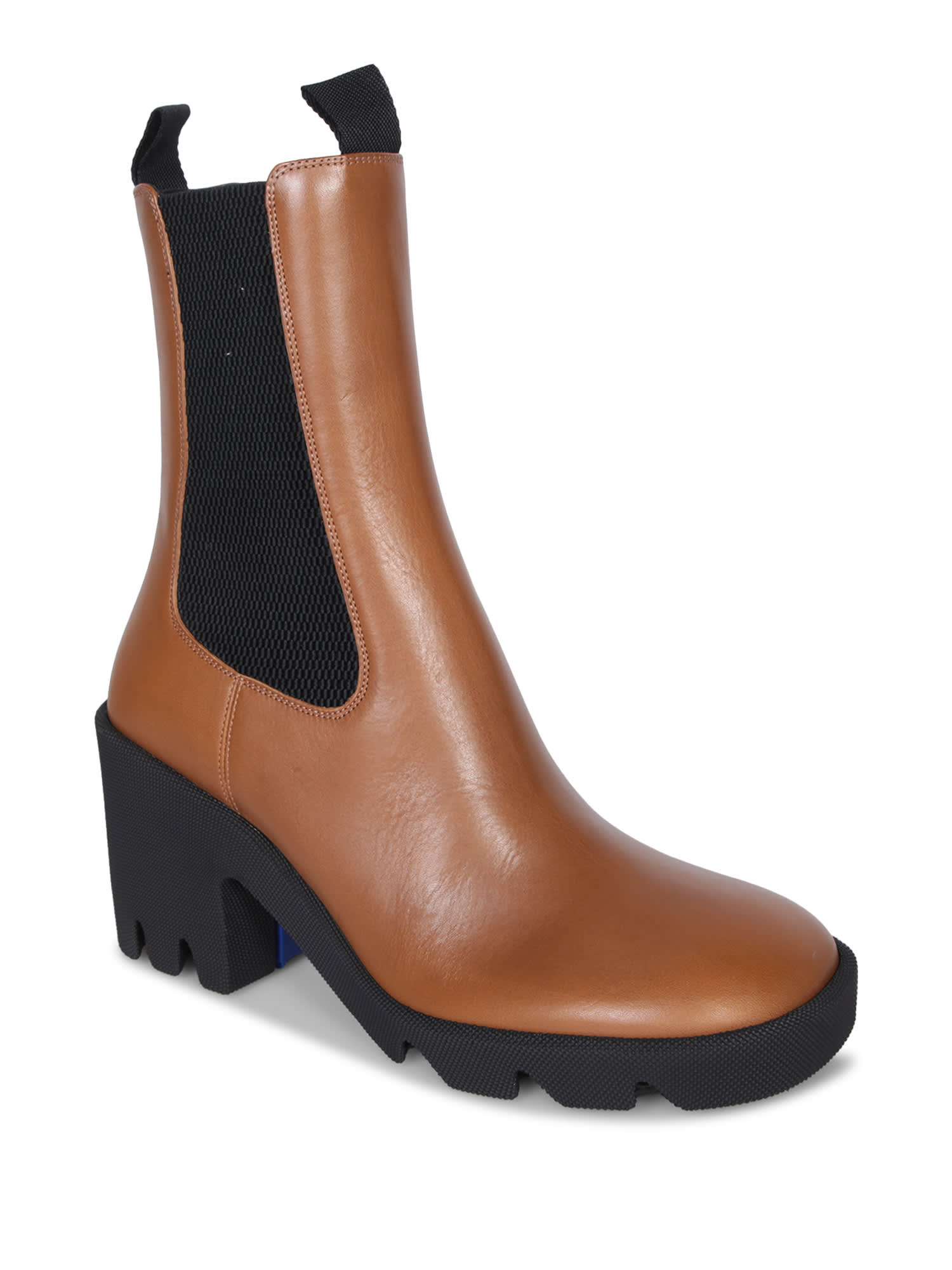 BURBERRY ROUNDTOE HEELED ANKLE BOOTS 