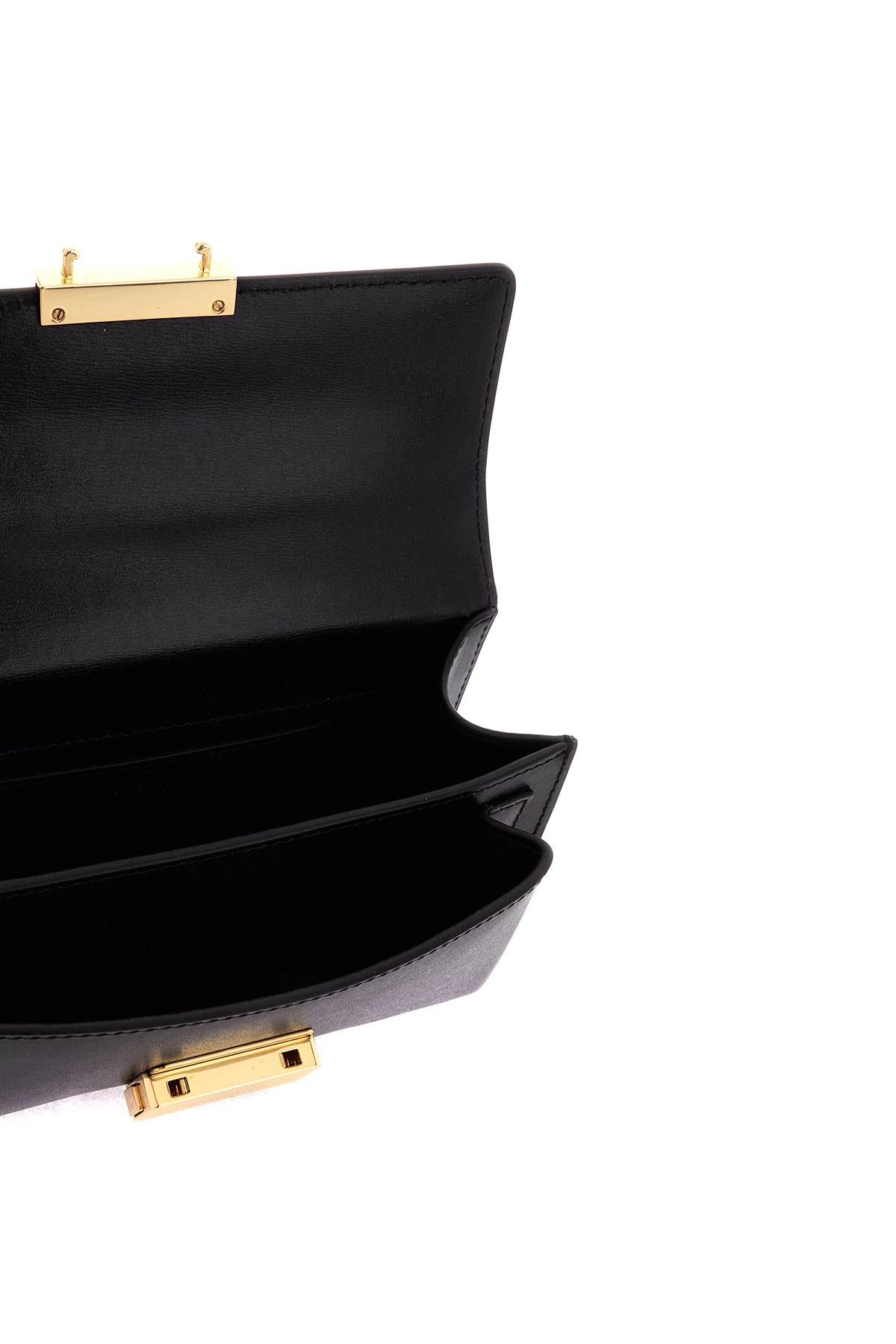 Golden Goose Small Venezia Black Palmellata Leather Bag In Black