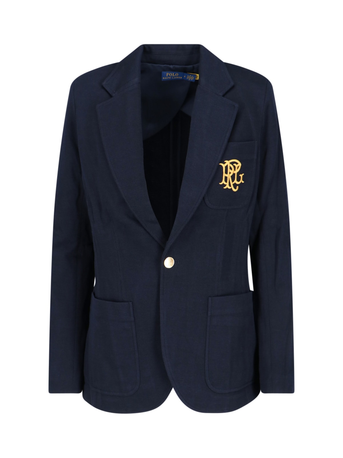 Polo Ralph Lauren Double-knit Blazer In Blue