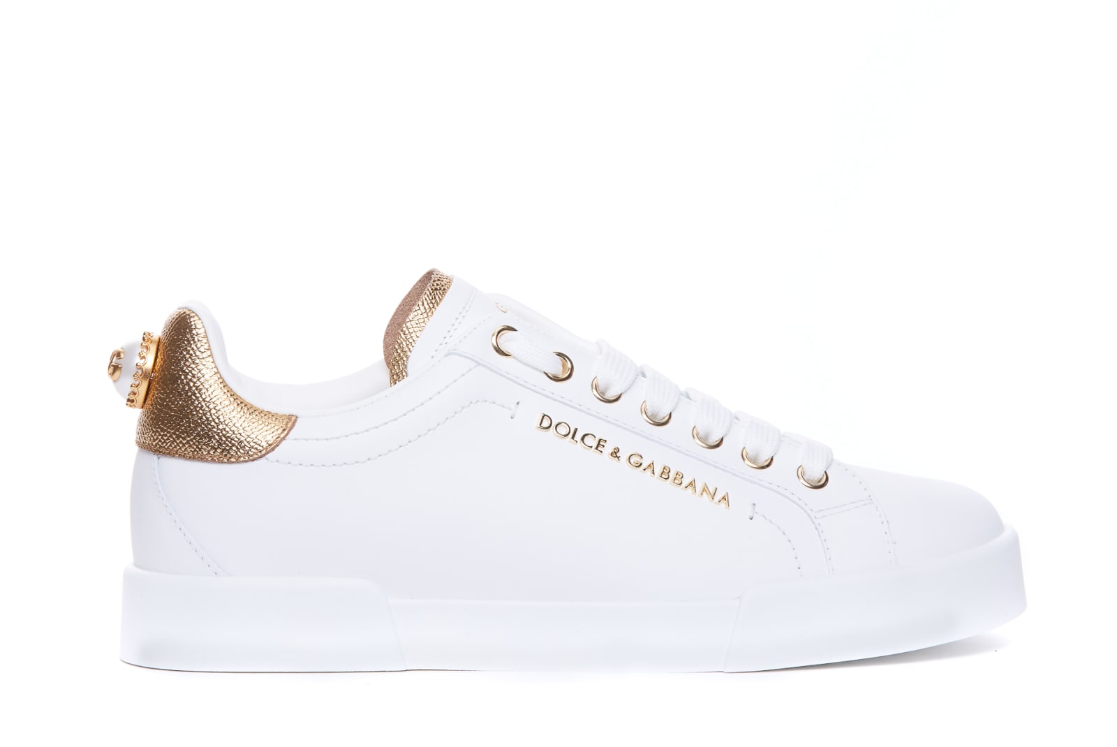 Shop Dolce & Gabbana Portofino Sneakers In White