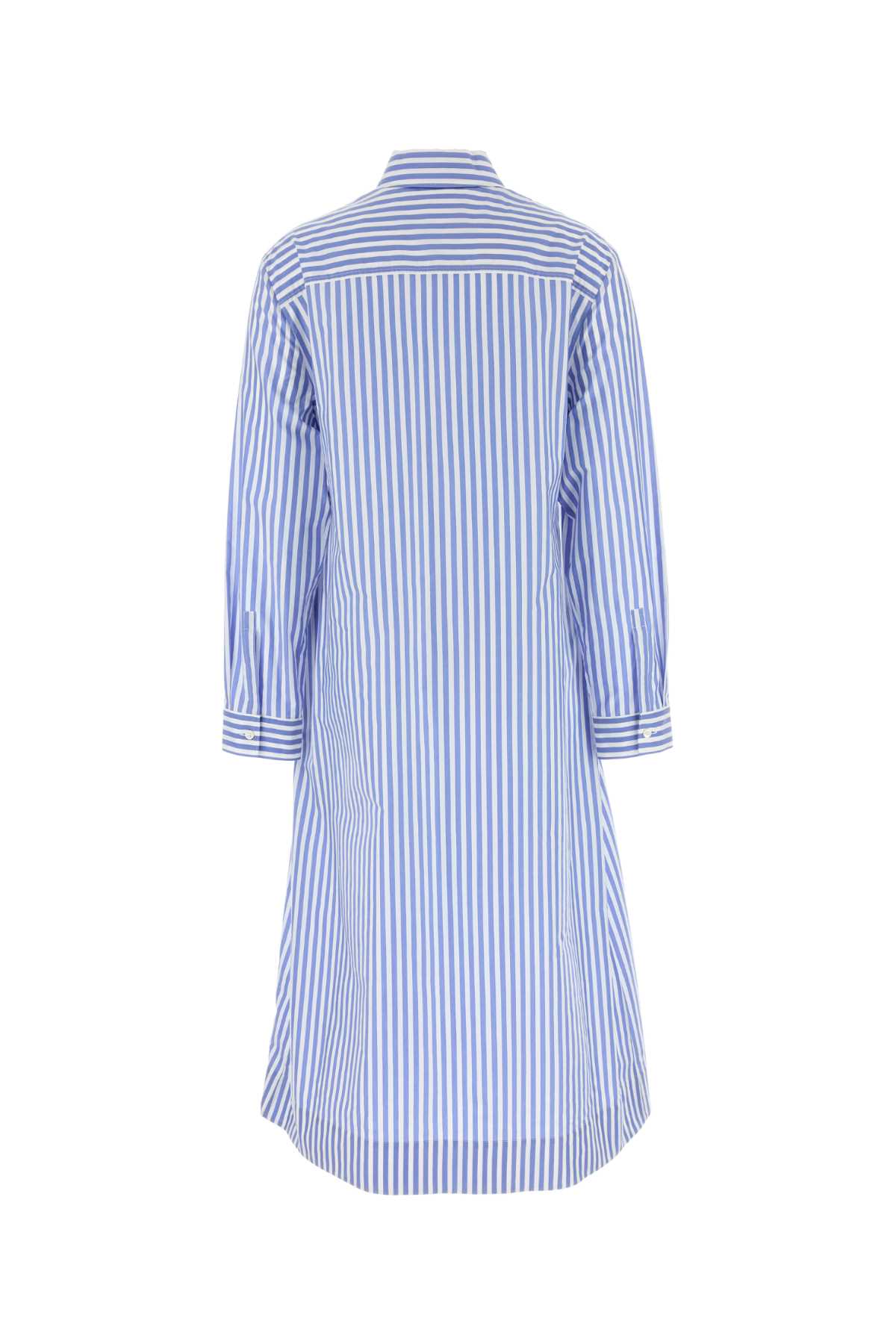 Philosophy Di Lorenzo Serafini Embroidered Poplin Shirt Dress In Fantasiablu
