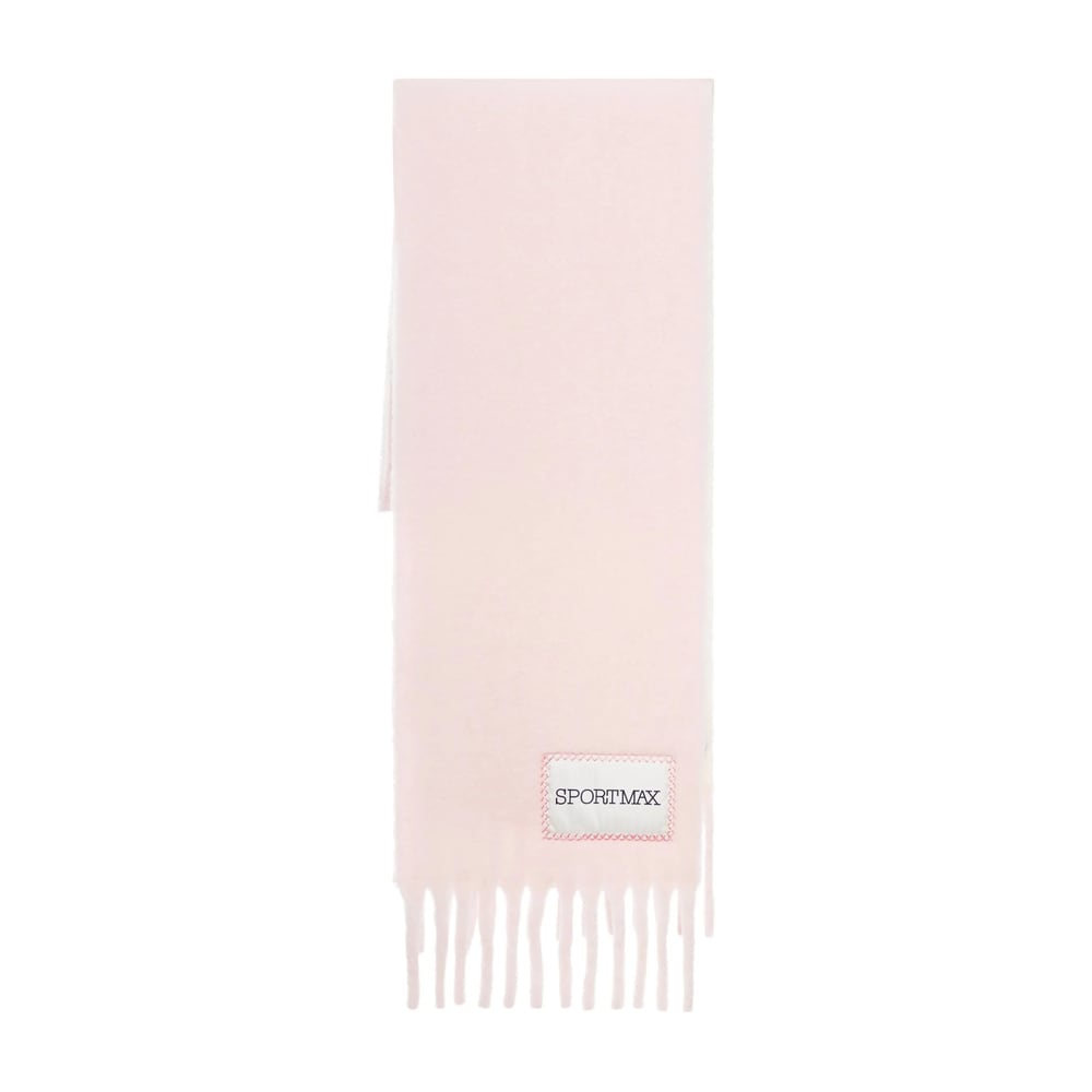 Sportmax Fringed Edge Scarf Collection In Pink