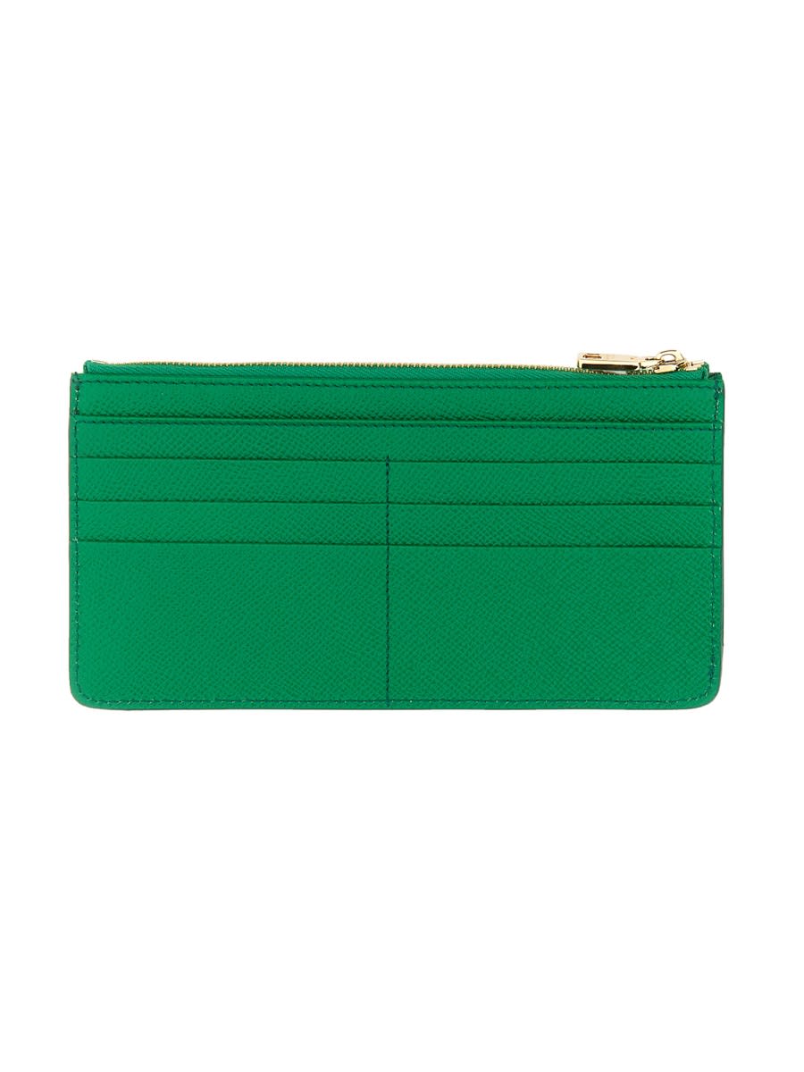 Shop Dolce & Gabbana Large Card Holder In Green