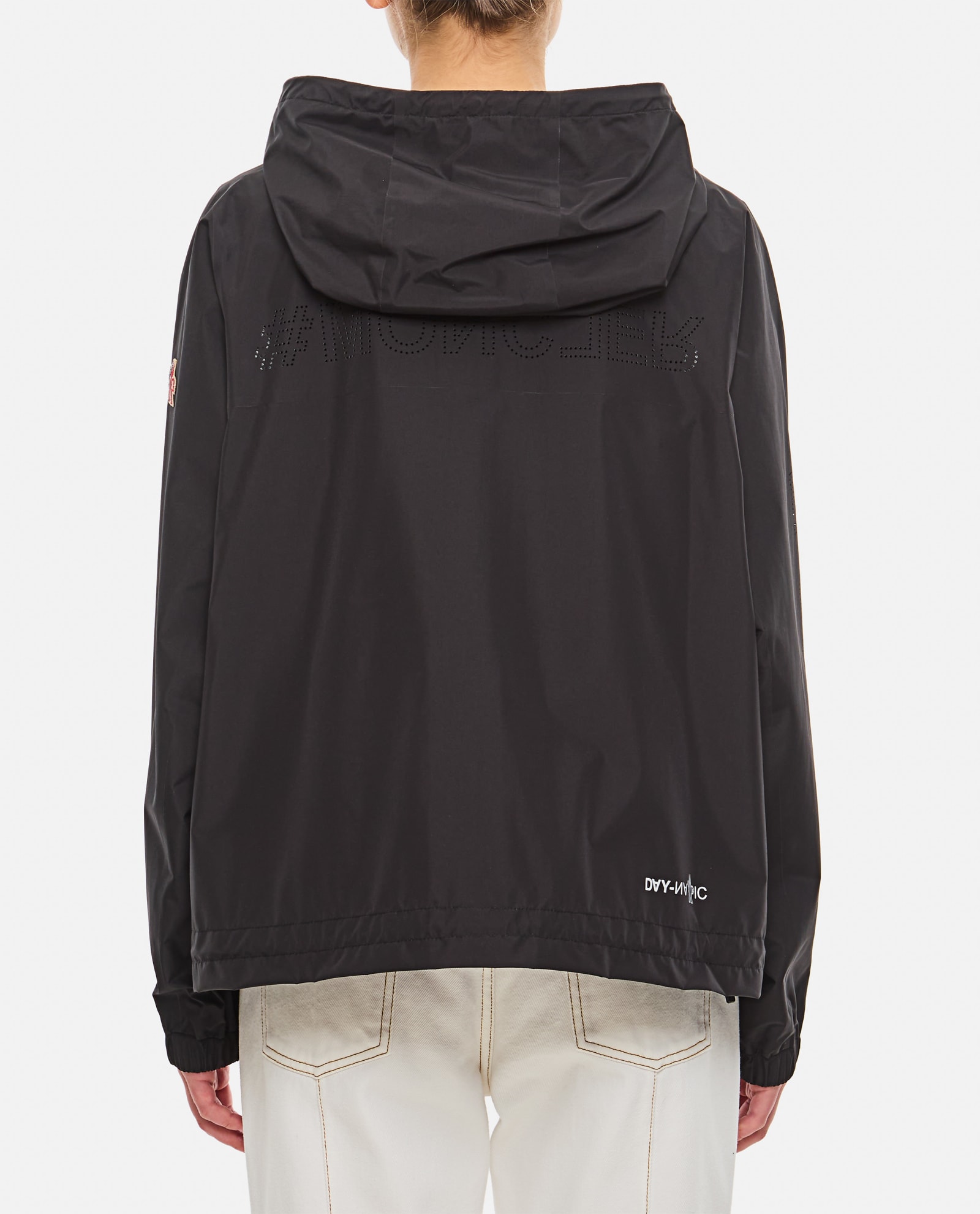 Shop Moncler Fanes Technical Fabric Jacket In Black