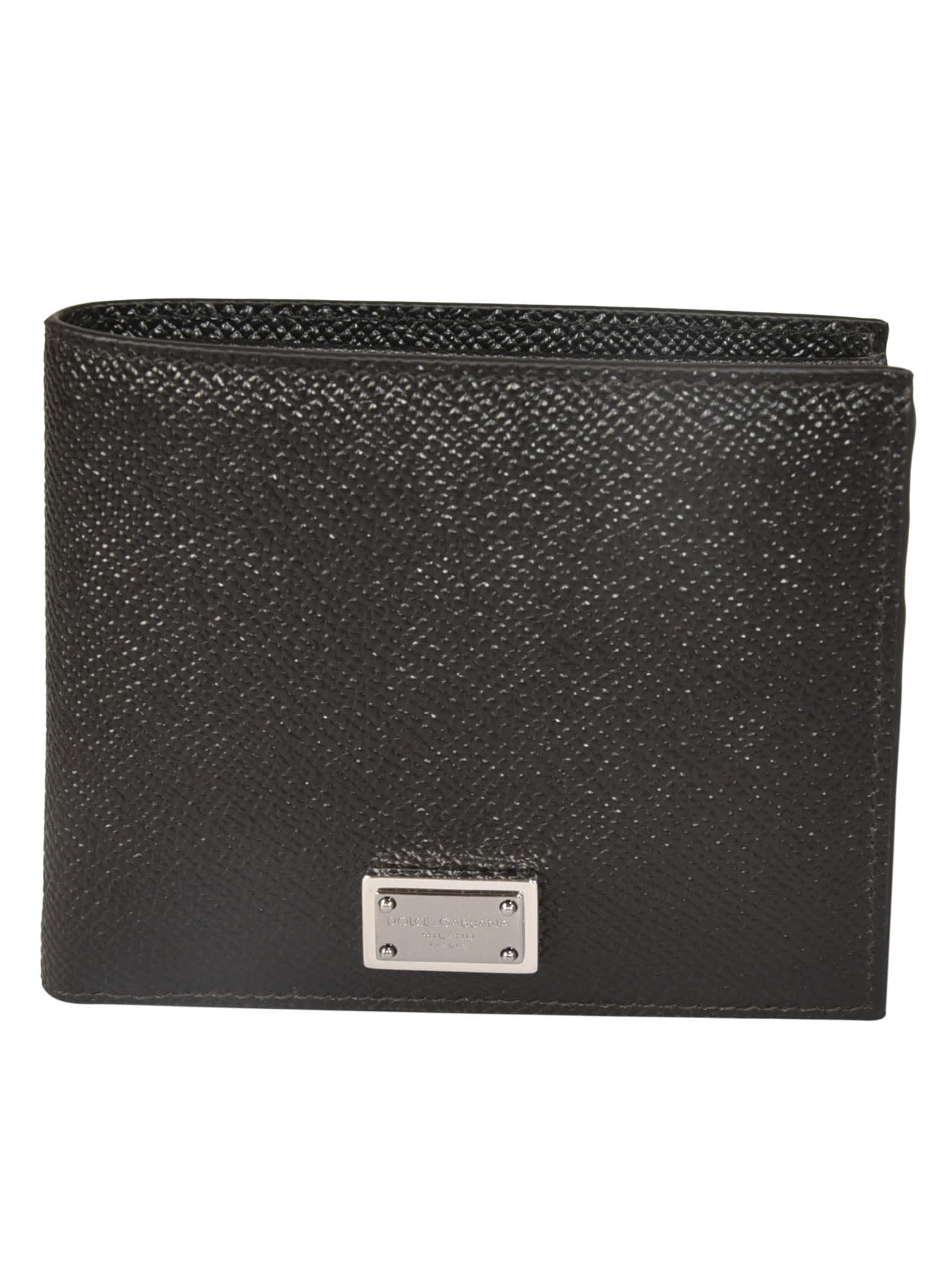 Shop Dolce & Gabbana Logo Plaque Bifold Wallet In Black