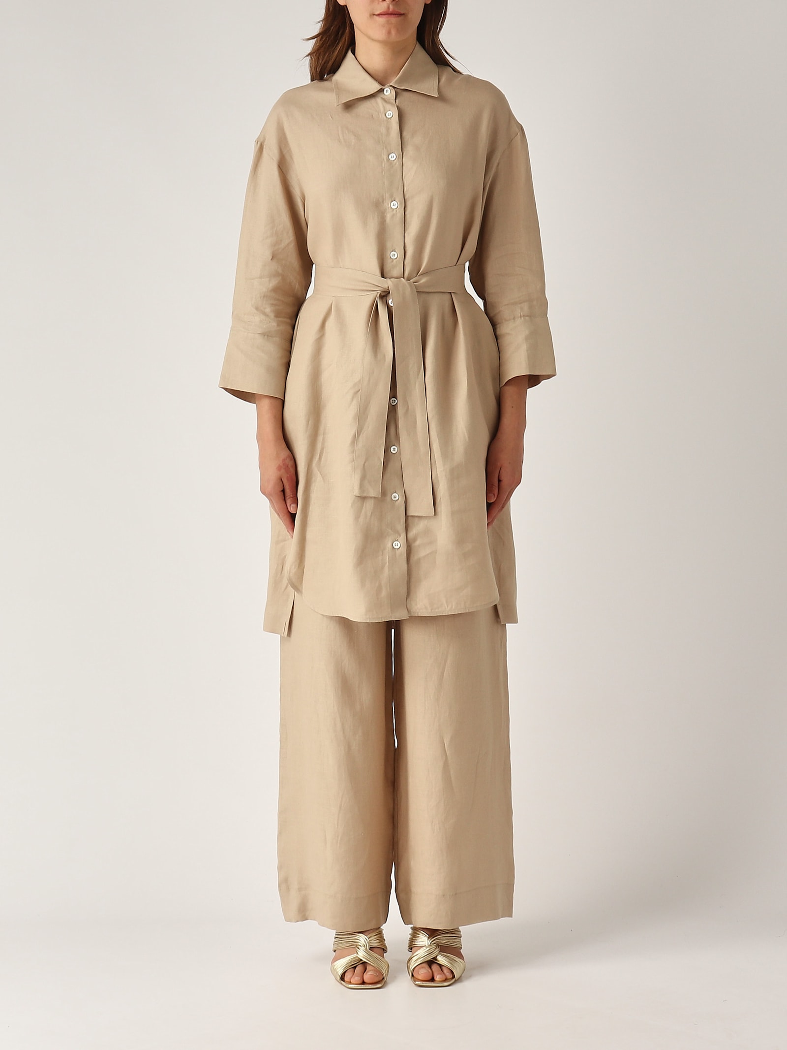 Gran Sasso Abitino M/l Con Cinta Dress In Brown