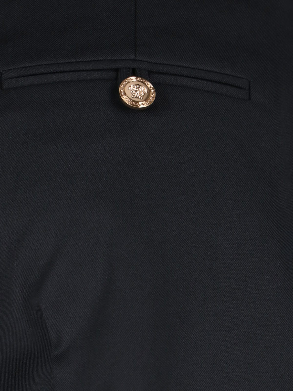 Shop Versace Medusa Detail Shorts In Black