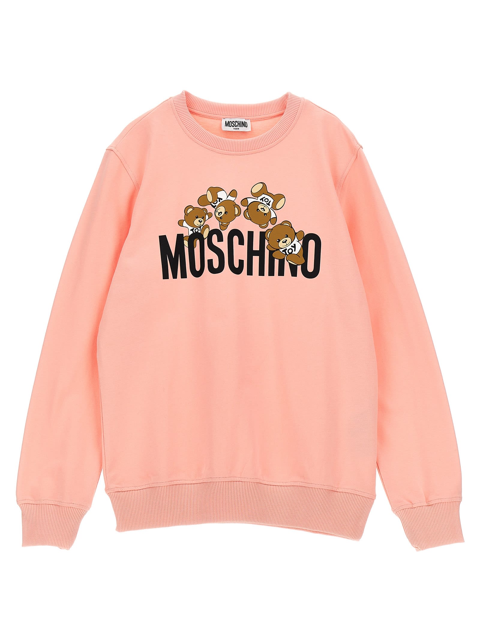 Moschino Kids' Logo Print Sweatshirt In Pink