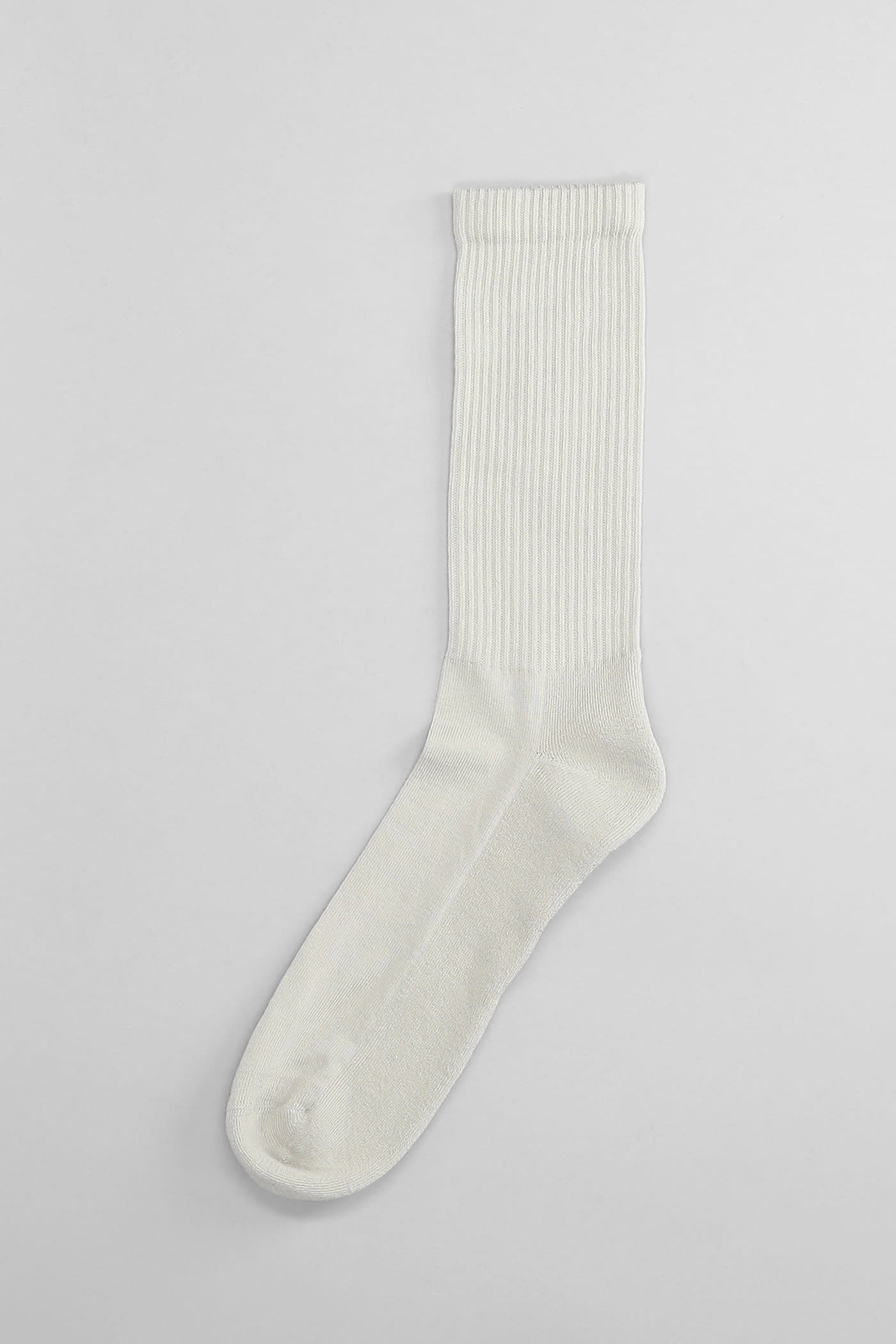 Shop 44 Label Group Socks In Grey Cotton In White