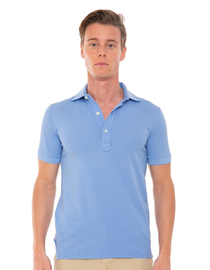 MC2 Saint Barth Light Blue Cotton Jersey Polo Shirt