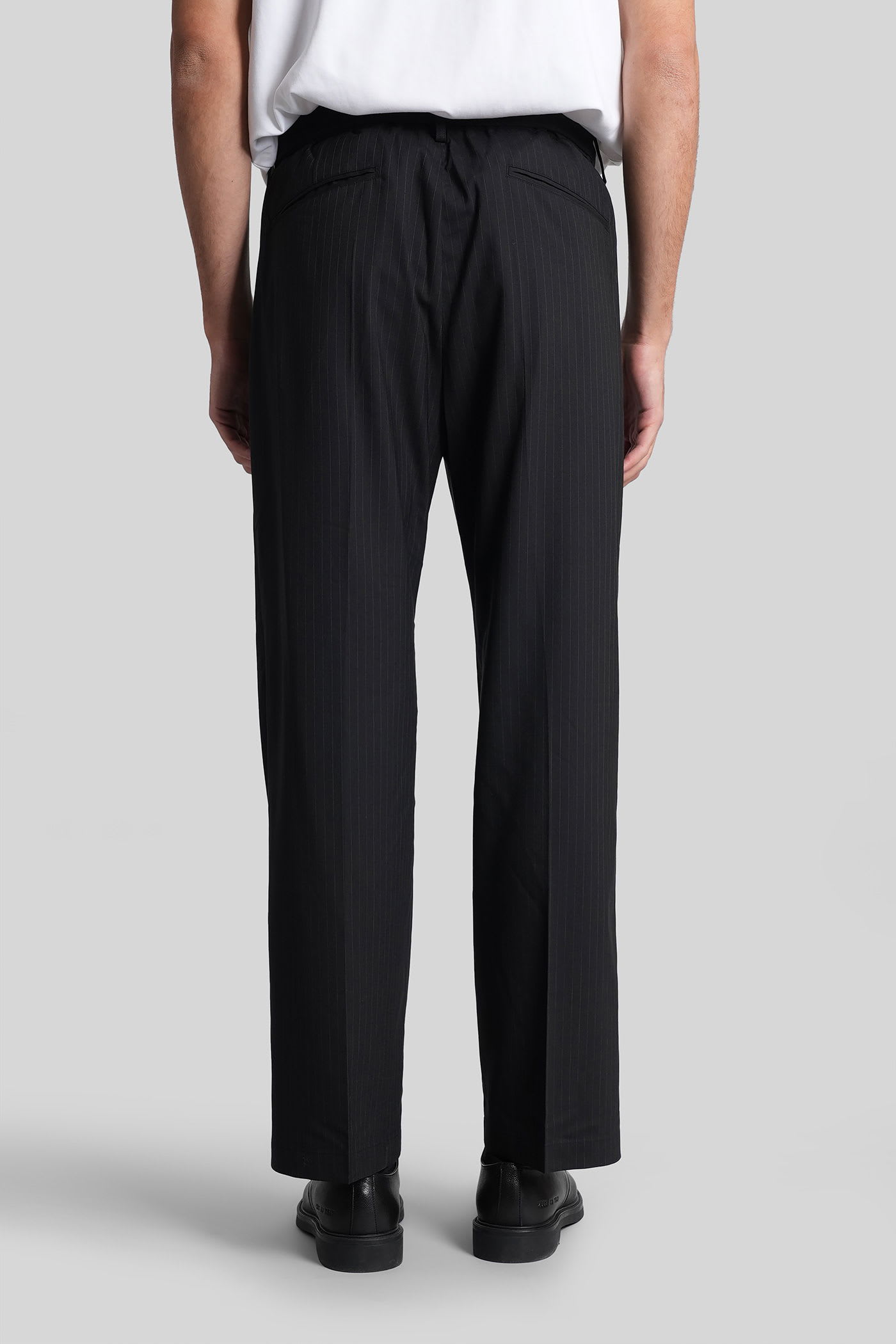 Attachment Pants In Black Polyester In Black