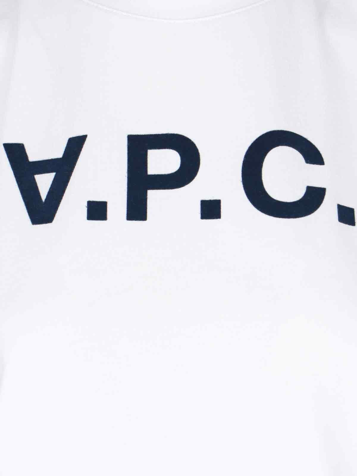 Shop Apc Logo T-shirt In White