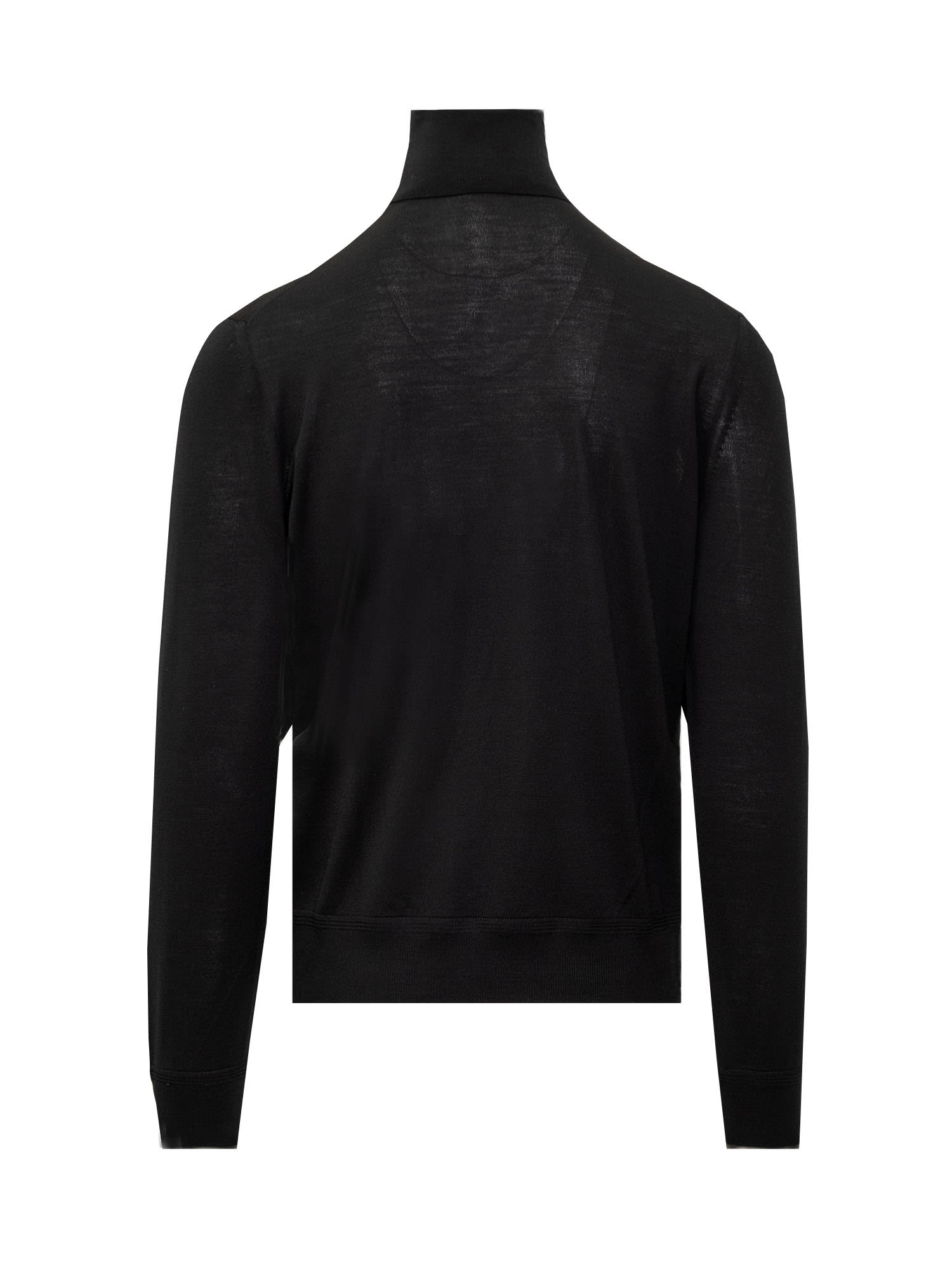 Shop Tom Ford Merino Wool Pullover In Black