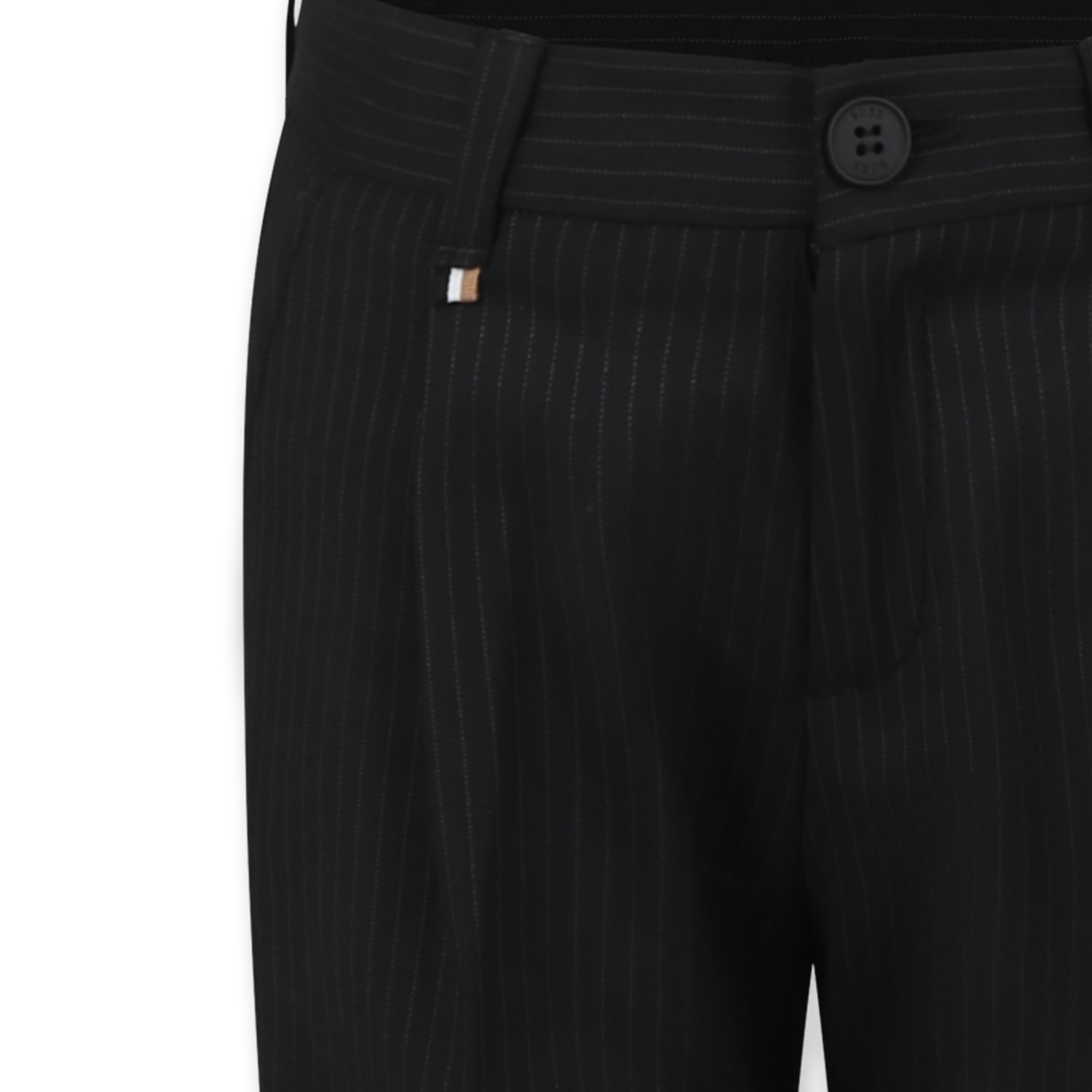 Hugo Boss Black Trousers For Boy With Logo In Black