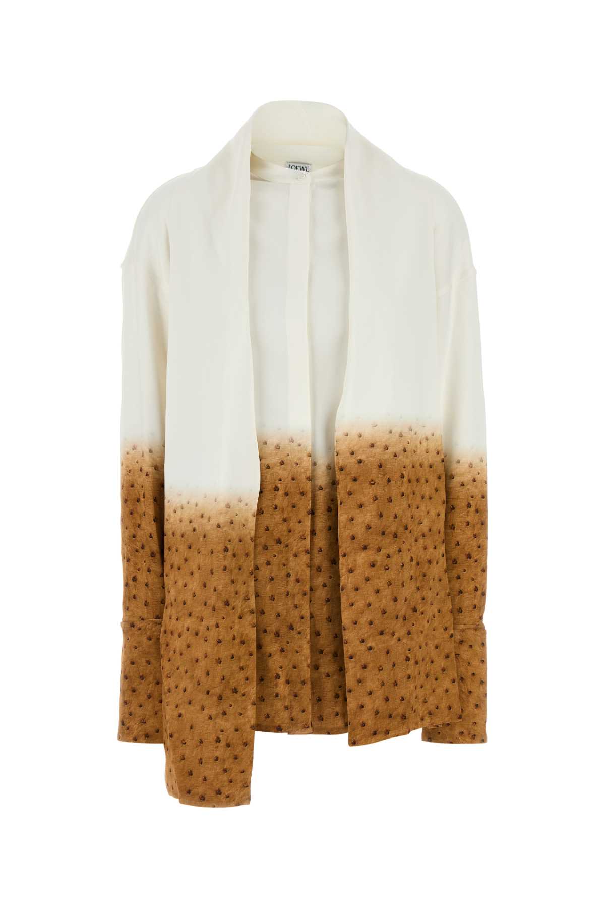 Shop Loewe Printed Crepe Shirt In Whitemulticolor