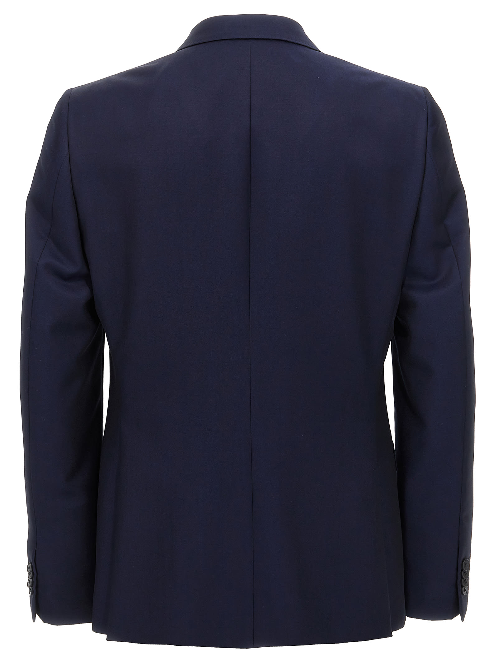 Zegna Tailored Single-breasted Blazer In Wool And Mohair Blend In Blue