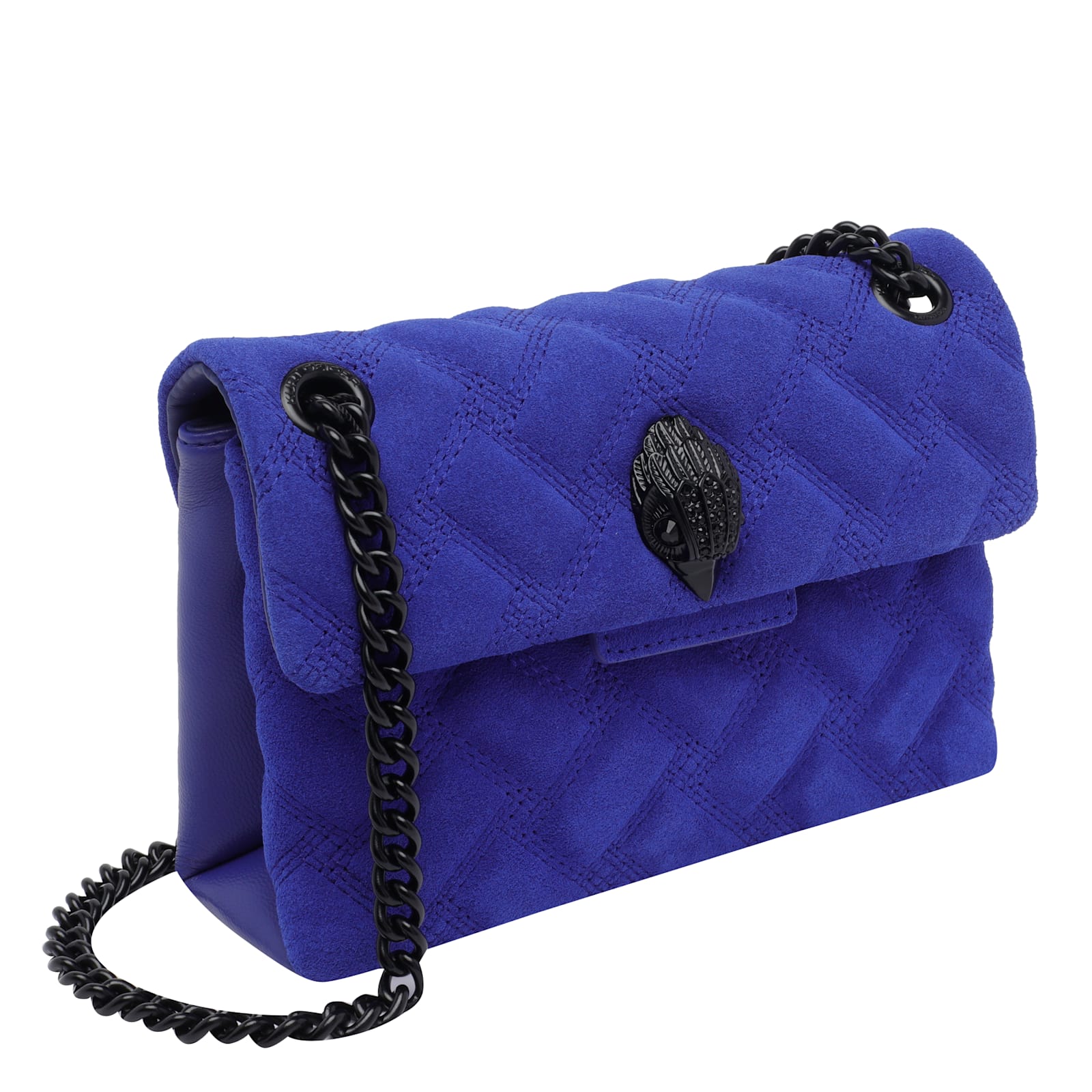 Kurt Geiger Mini Leather Kensington Crossbody Bag In Blue