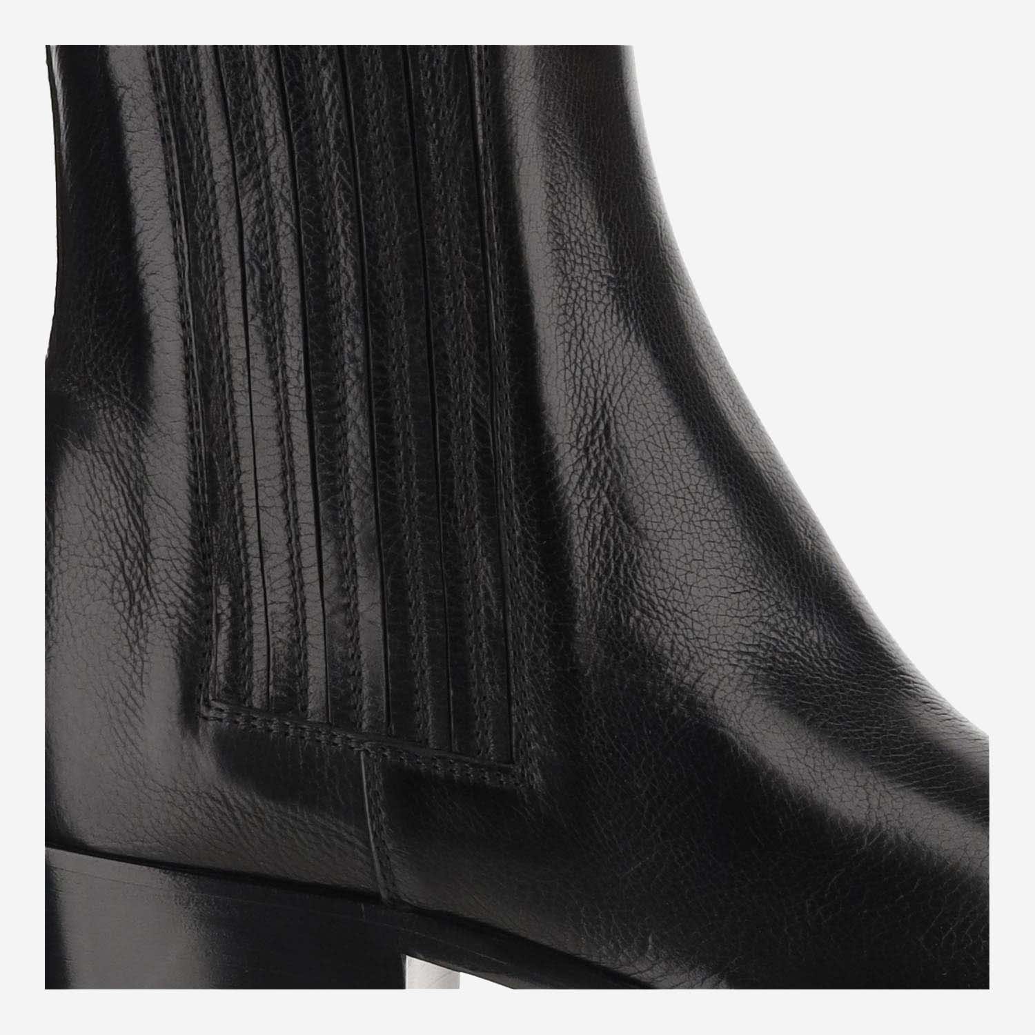 Shop Sartore Glossy Leather Ankle Boots In Black