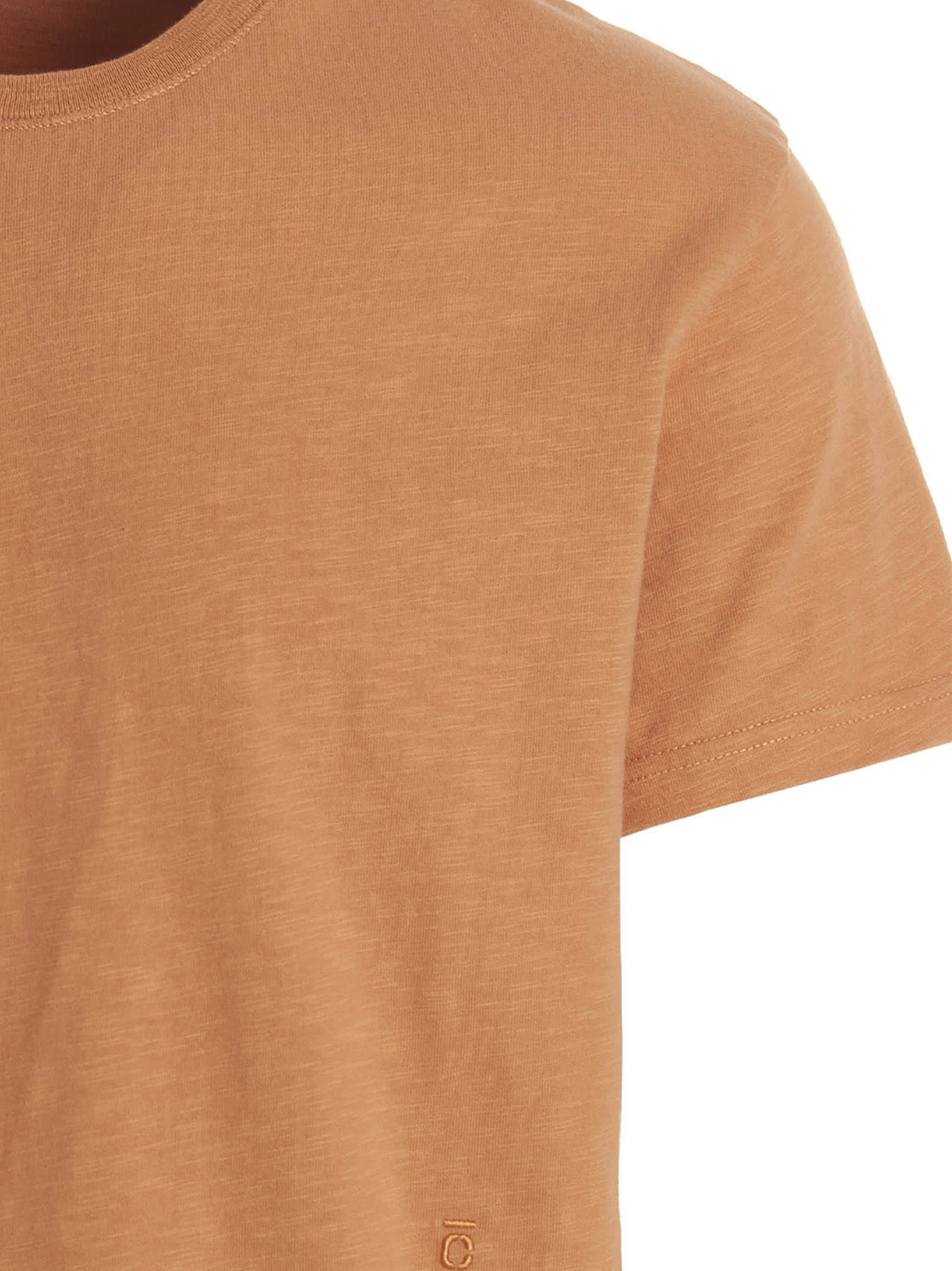 Shop Closed T-shirt Ricamo Logo In Orange