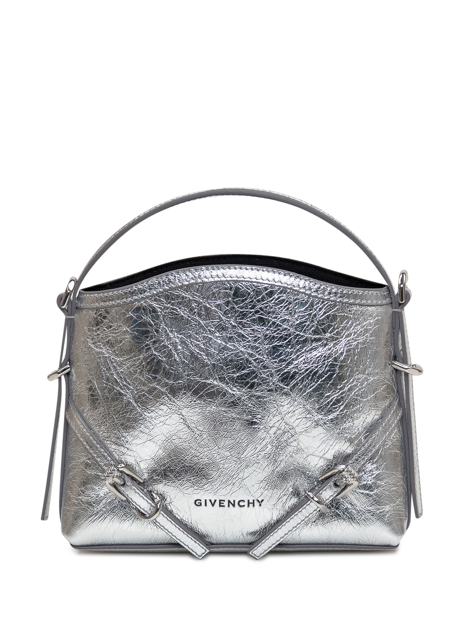 Shop Givenchy Voyou Nano Bag In Light Silvery