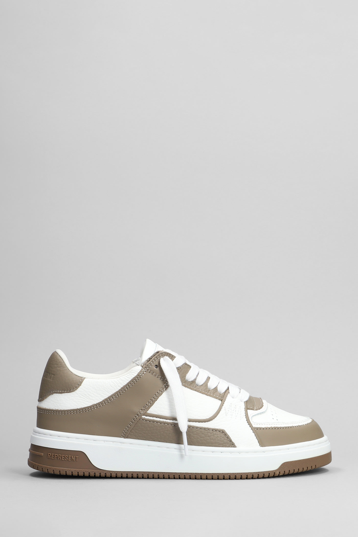 REPRESENT APEX SNEAKERS IN BEIGE LEATHER