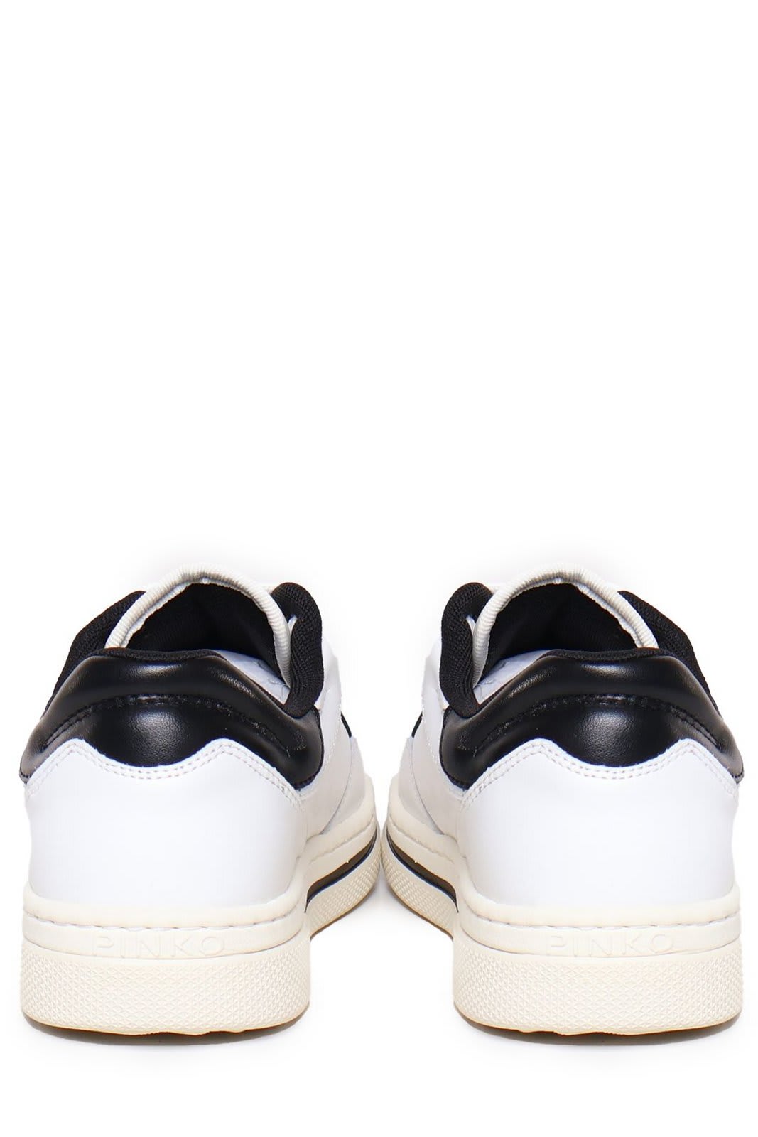 Shop Pinko Mandy 01 Logo Embroidered Two-tone Sneakers