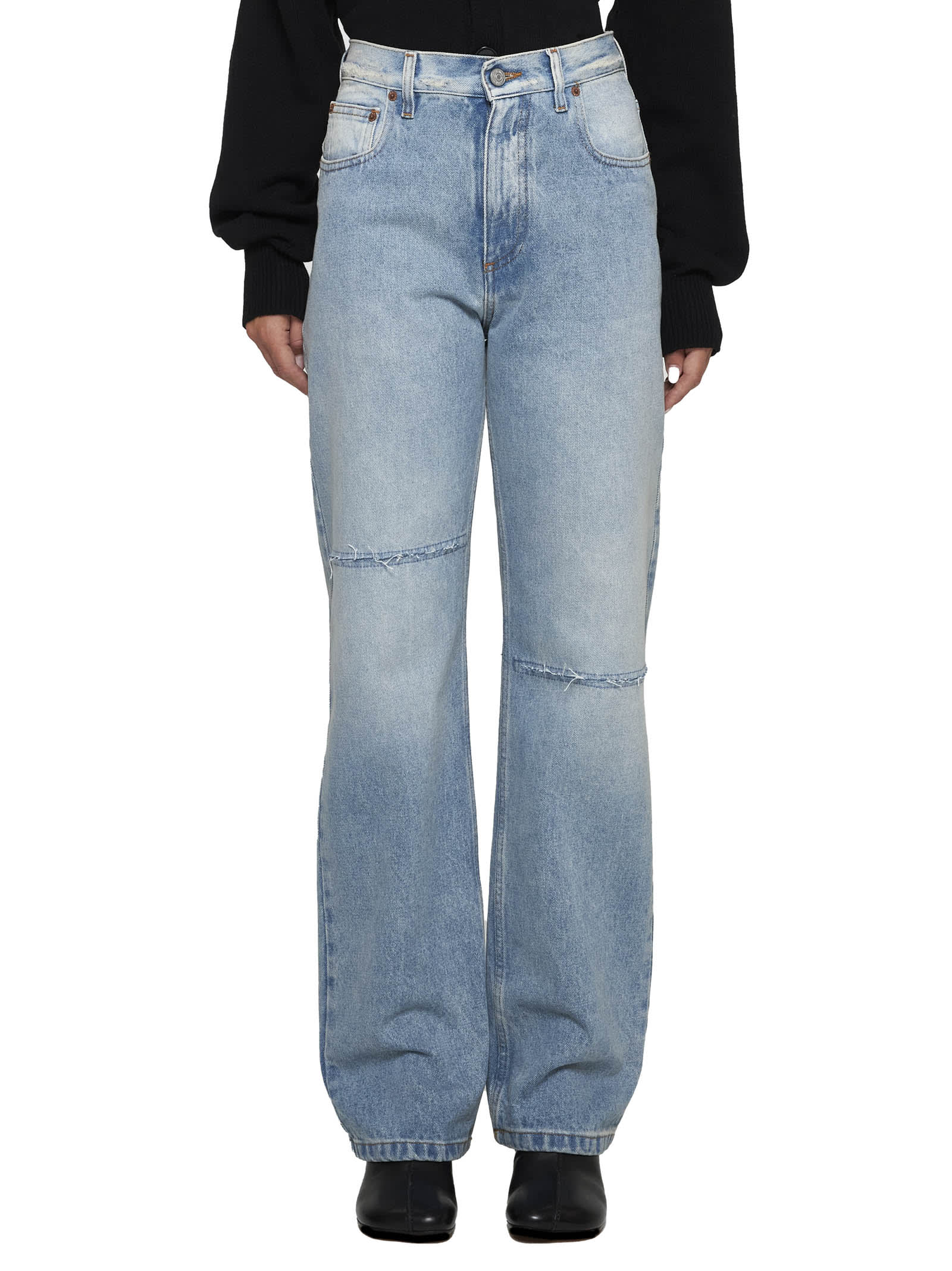 Shop Mm6 Maison Margiela Jeans In Blu