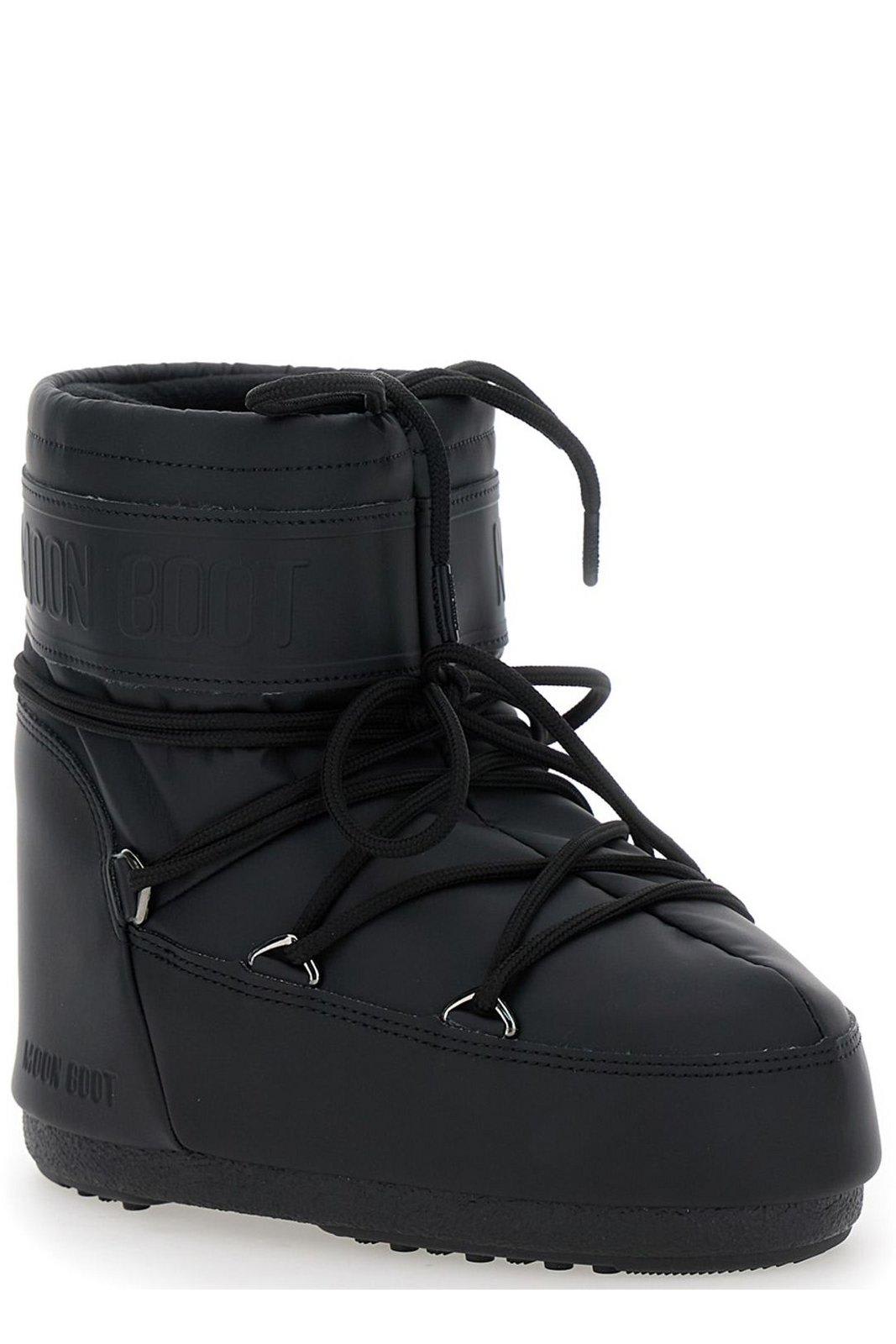 Moon Boot Icon Lace-up Low Boots In Black