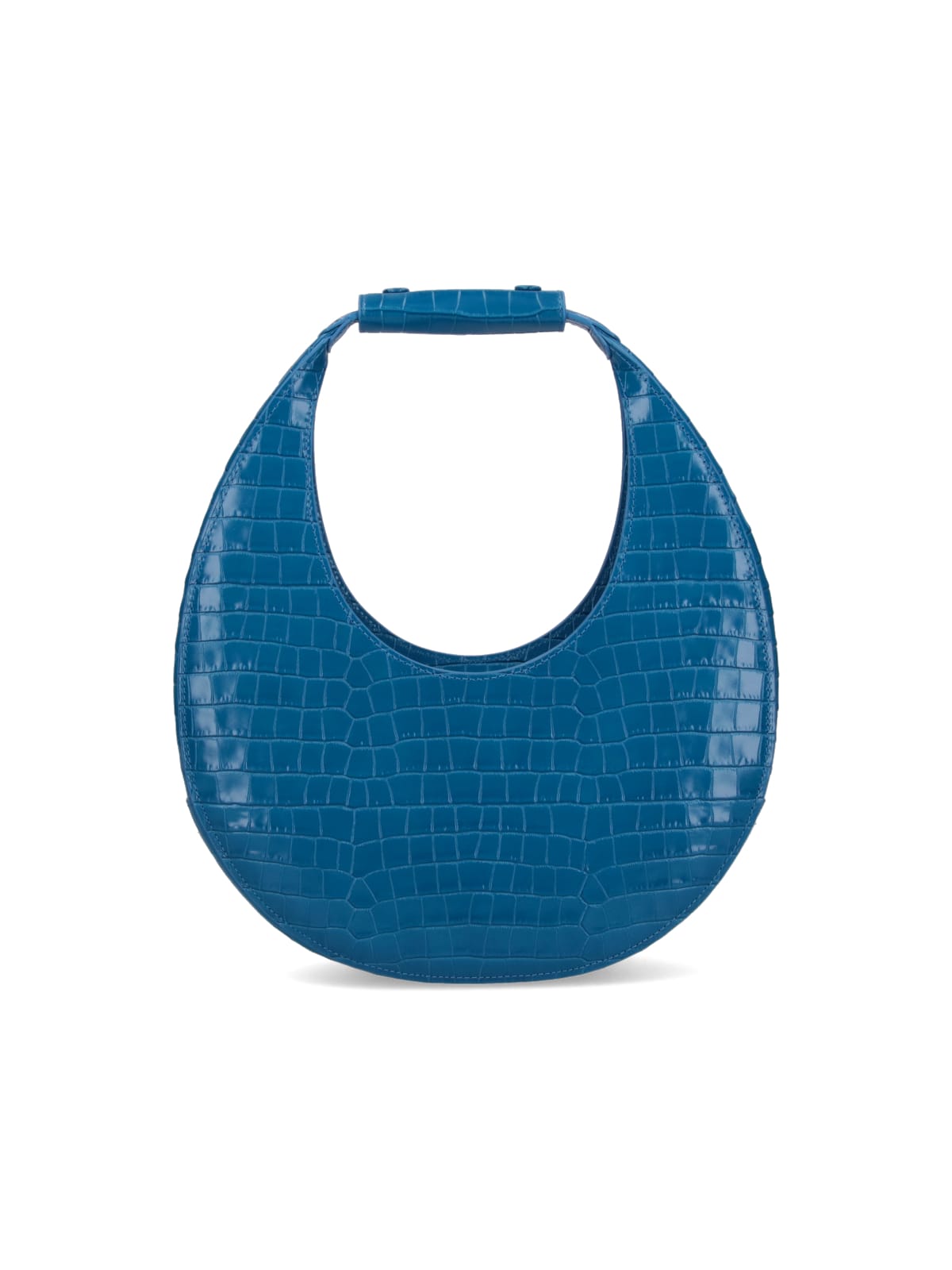 Shop Staud Moon Handbag In Blue