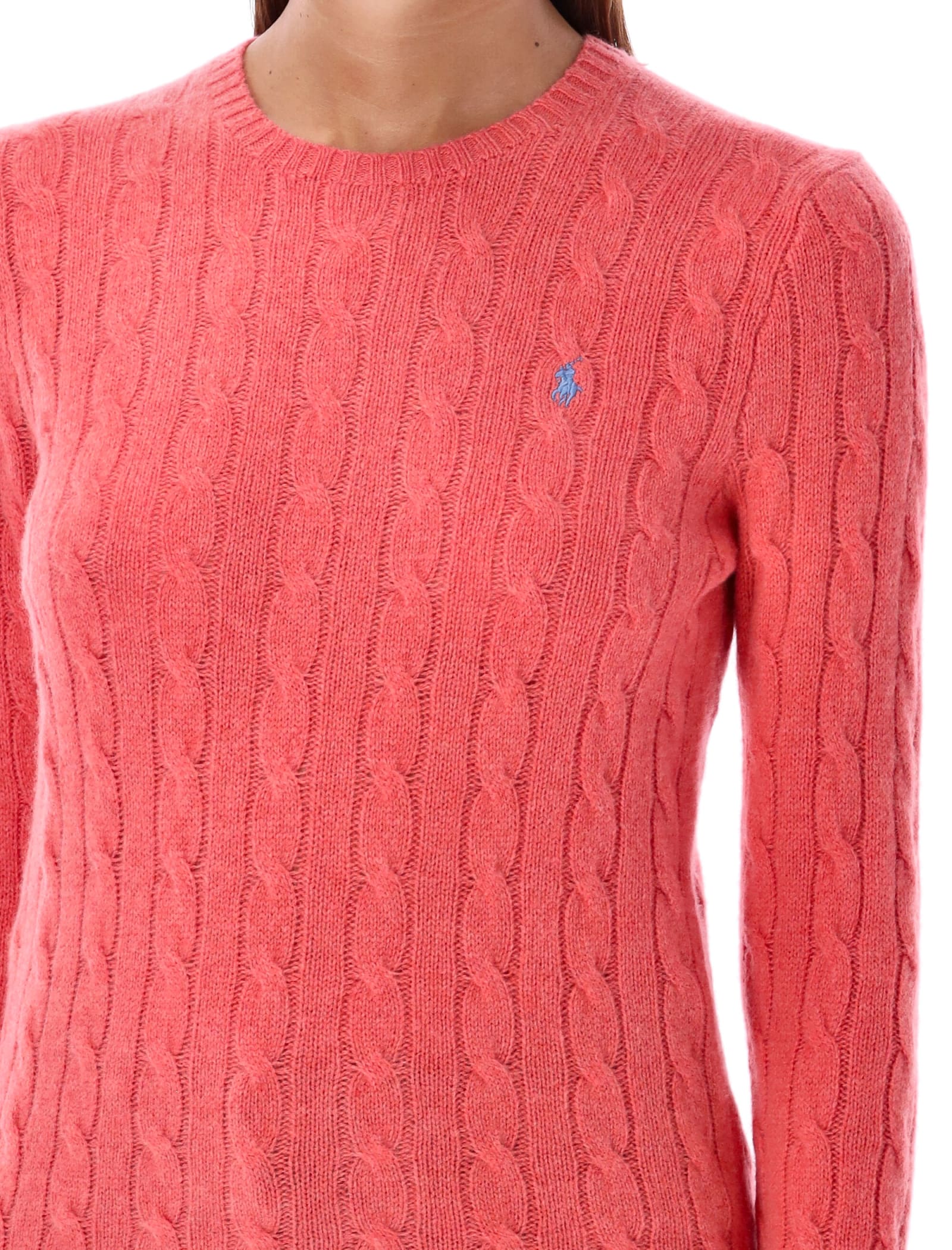 Shop Ralph Lauren Julianna Cable Knit Sweater In Multi