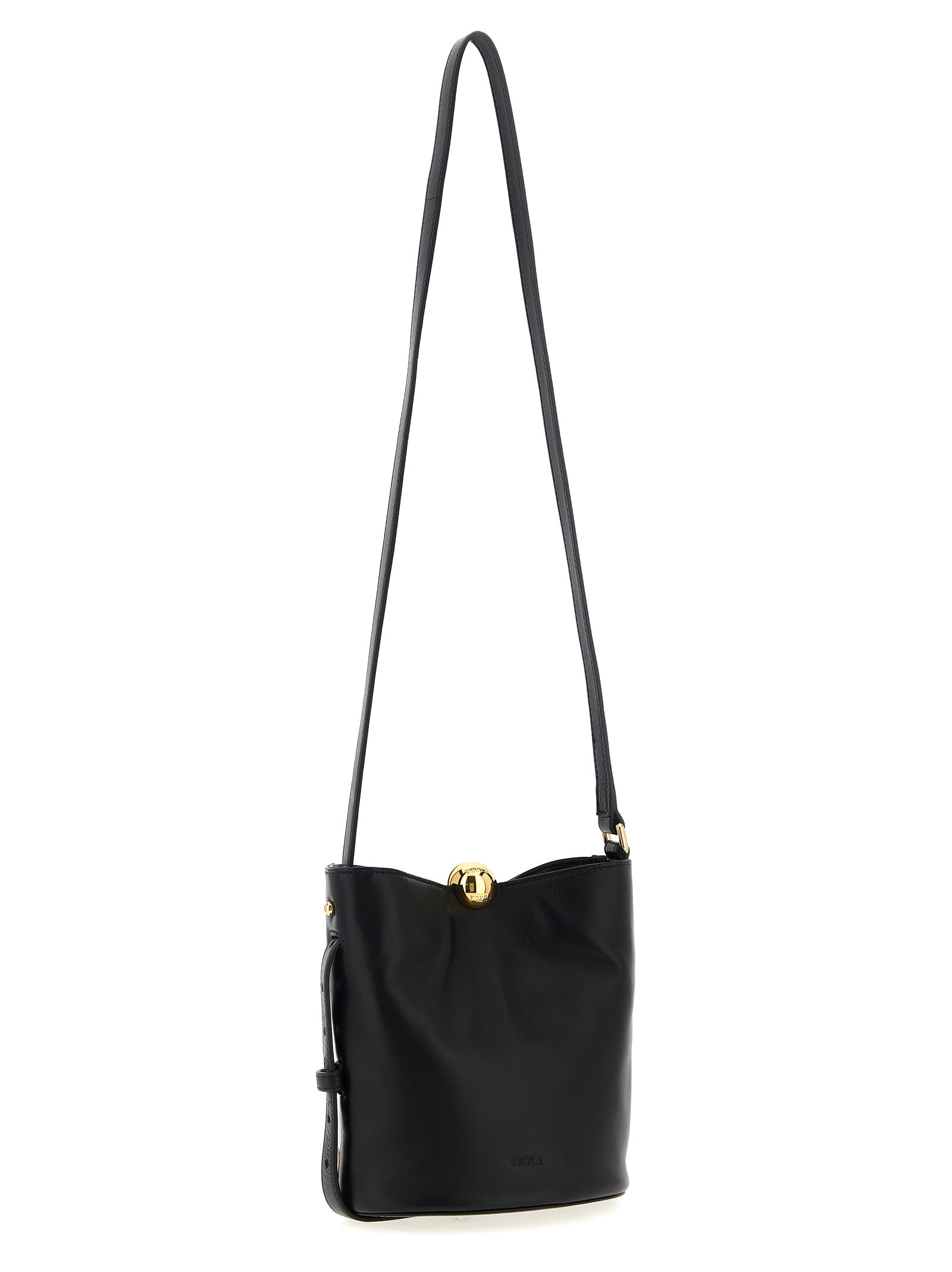 Furla Sfera Soft Mini Bucket Bag In Black