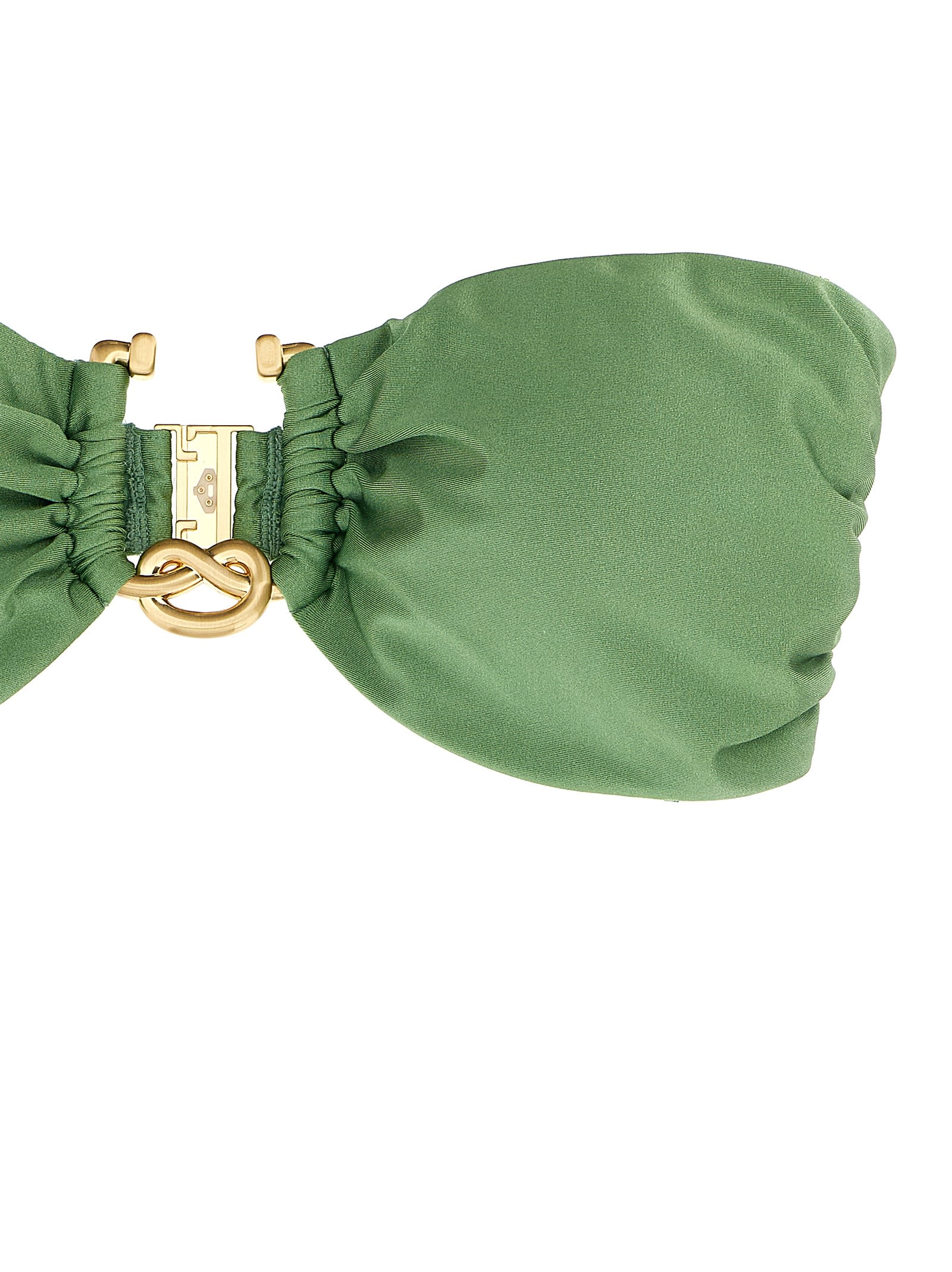 Zimmermann Rhiannon Knot Hardware Bandeau Two-piece Swimsuit In Green