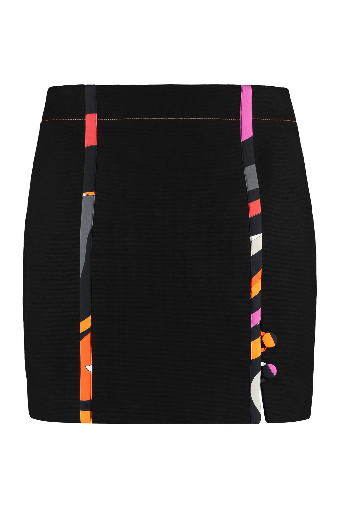 Emilio Pucci Cotton Mini-skirt In Black