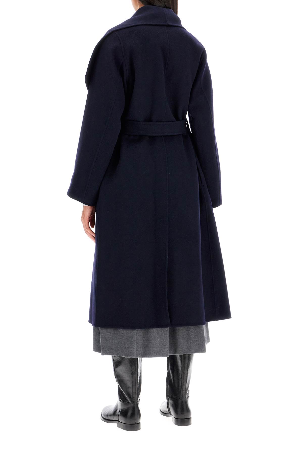 Shop Ivy & Oak Wool Coat By Carrie Rose In Navy Blue (blue)