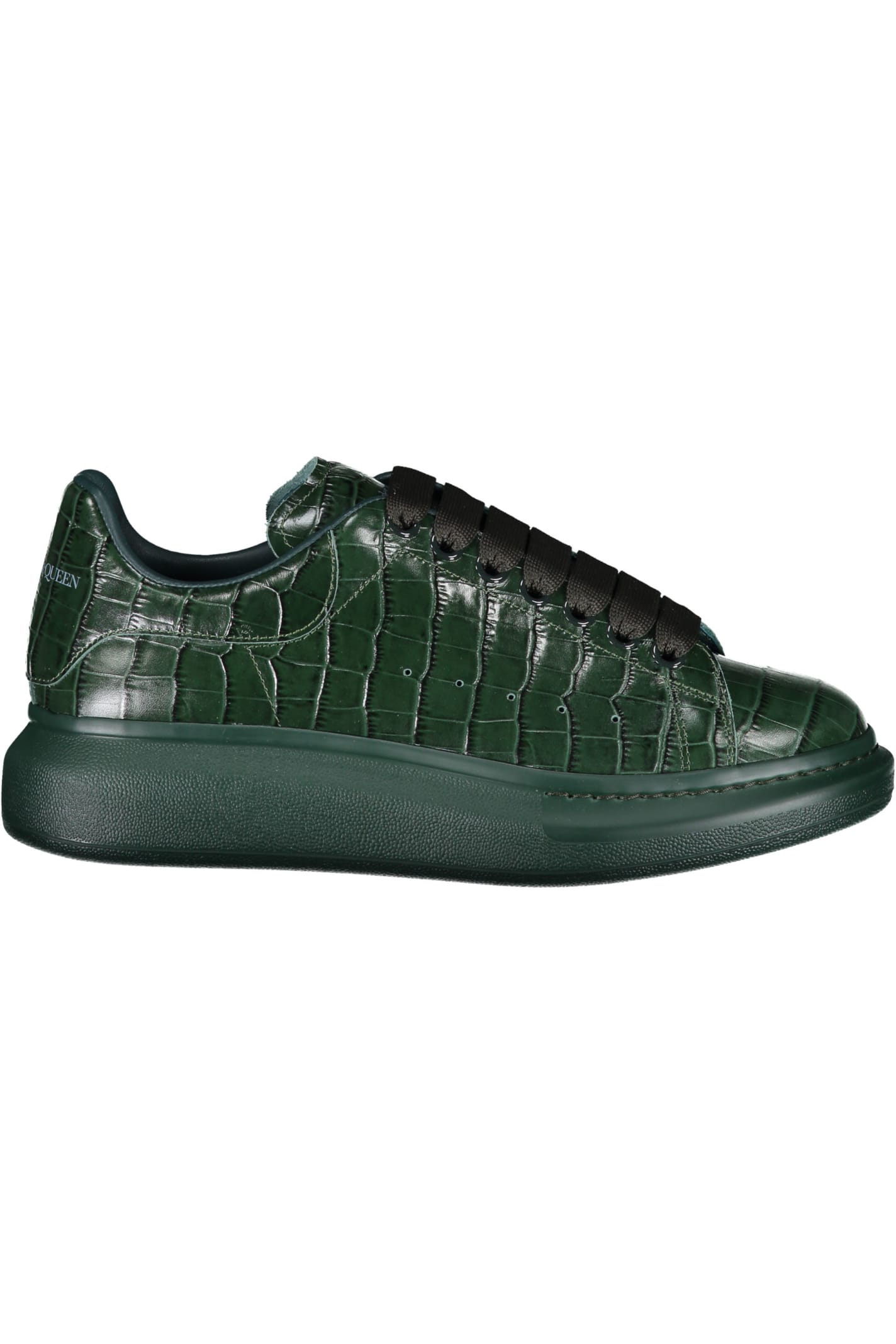 LOUIS VUITTON Calfskin Crocodile Embossed Frontrow Sneakers 39