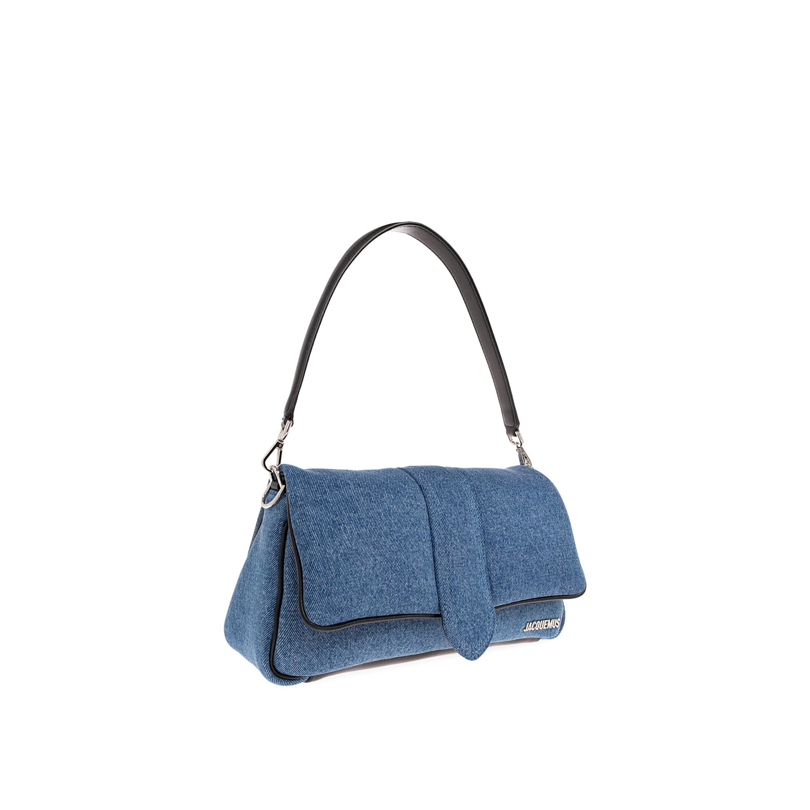 Shop Jacquemus Le Bambimou Denim Bag In Blue