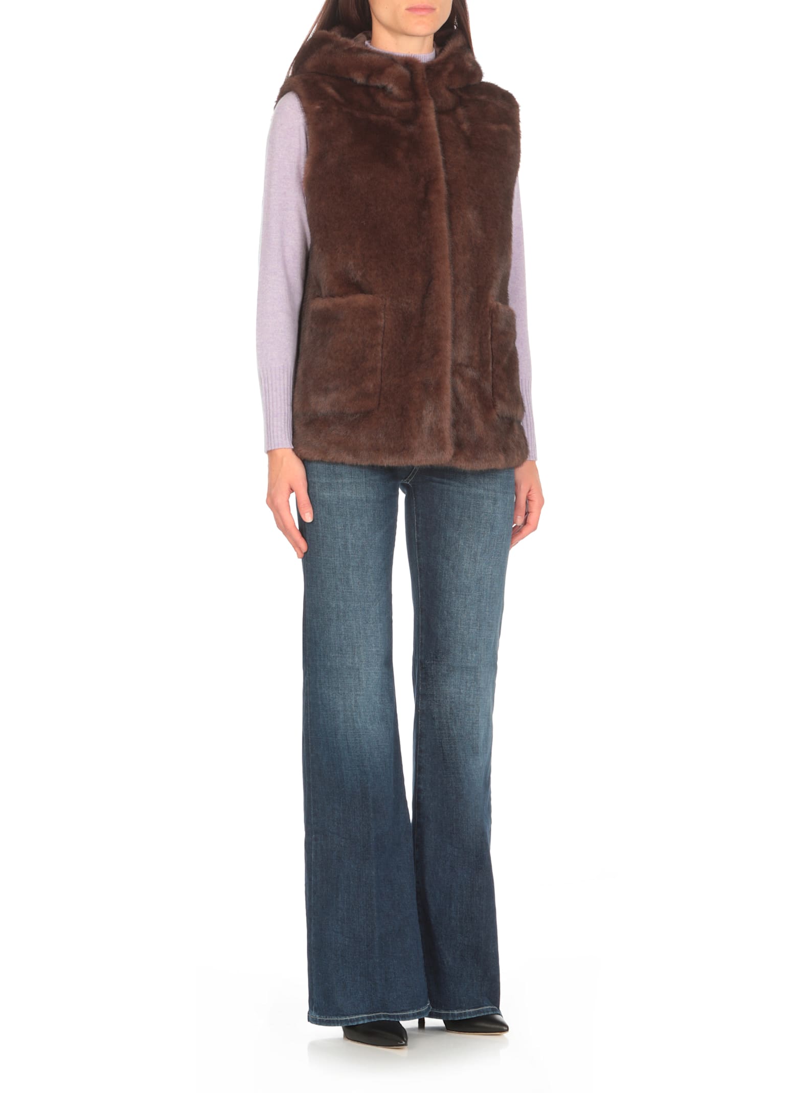 Shop Betta Corradi Synthetic Fur Coat In Brown