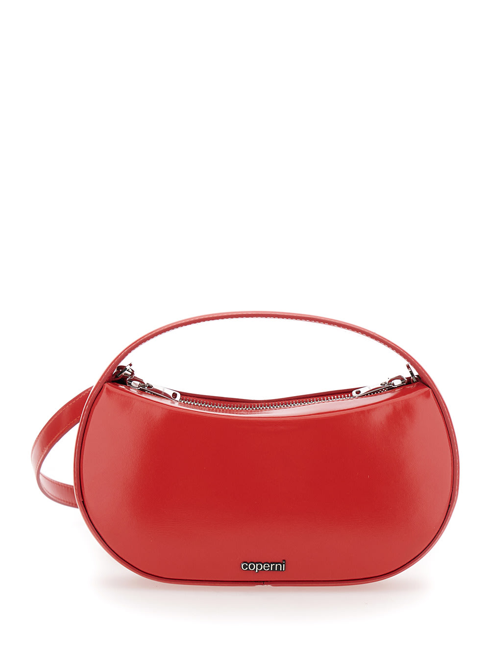 Shop Coperni Sound Swipe Small Red Handbag With Logo Detail In Leather Woman