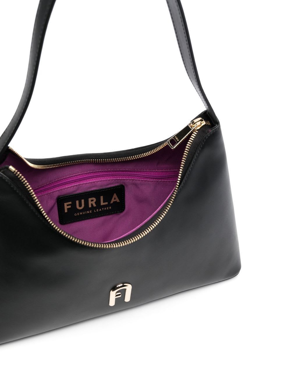 Shop Furla Diamante Small Shoulder Bag In Black