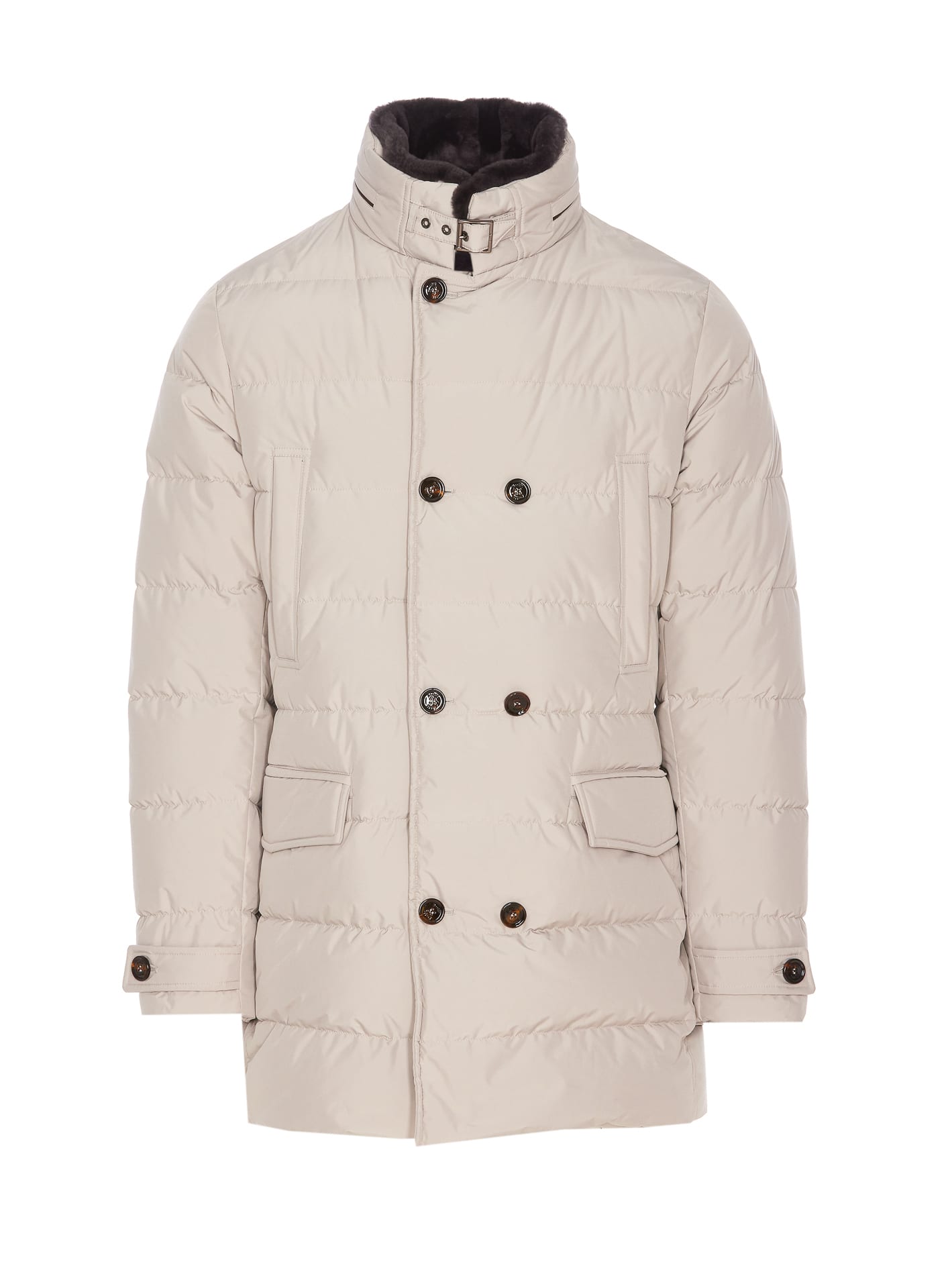 Shop Moorer Zarbo Down Jacket In Beige