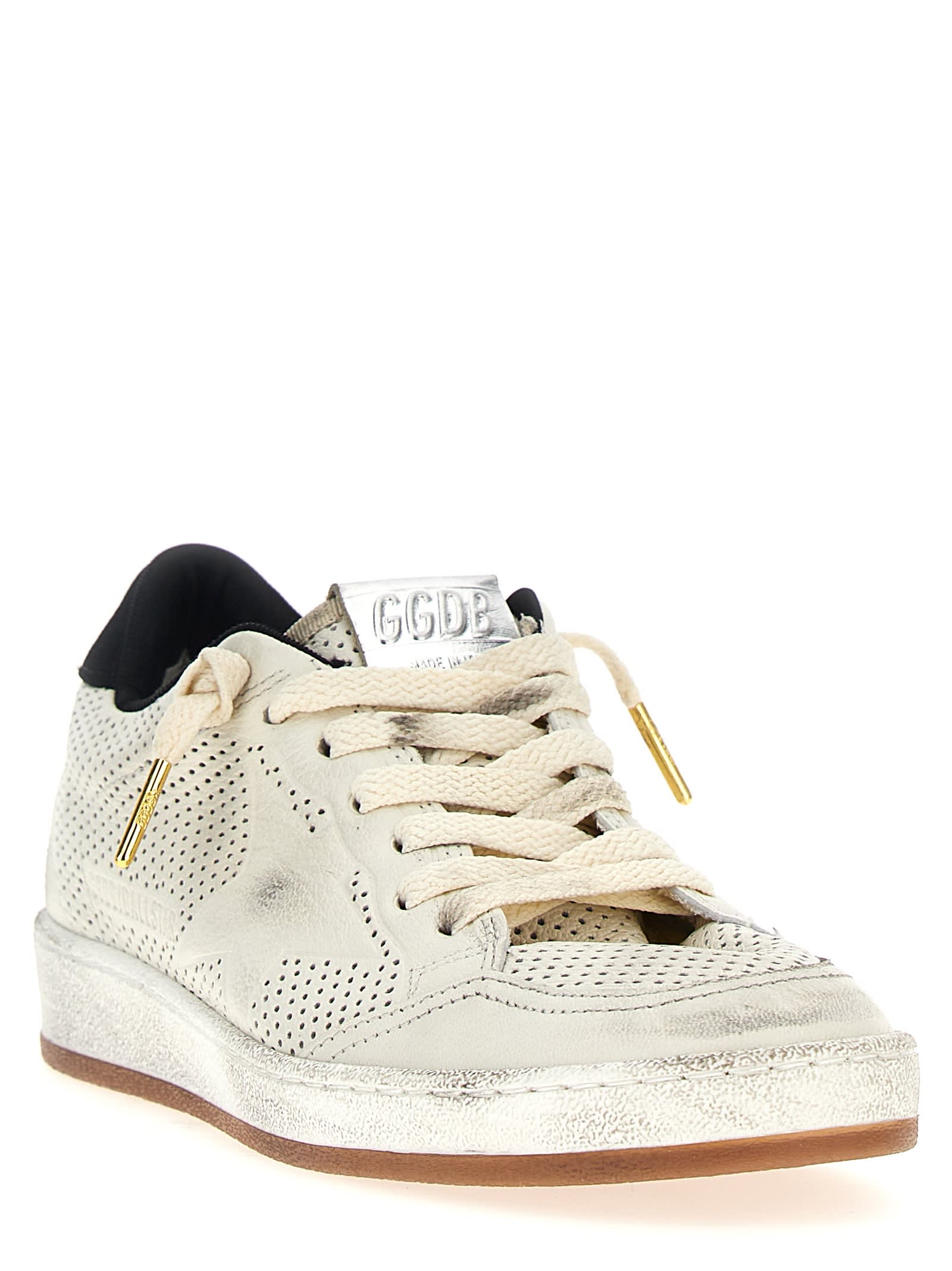 Shop Golden Goose Ball Star Sneakers In Bianco