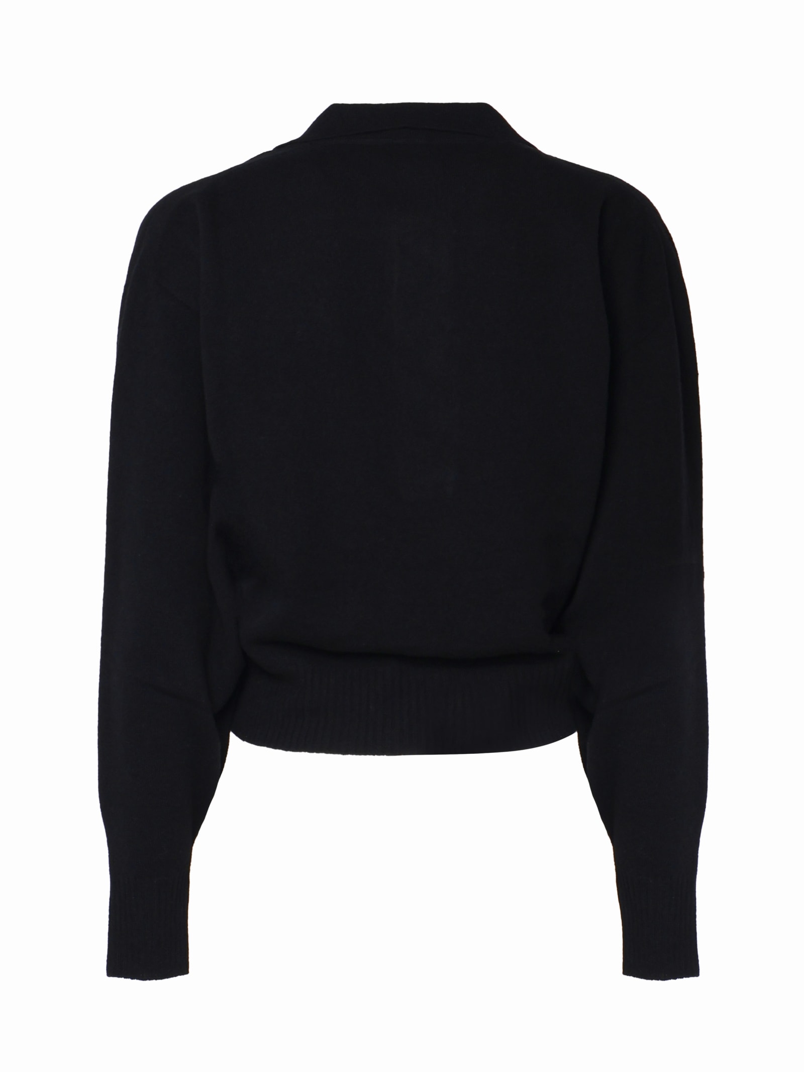 Shop Pinko Evanescente Wool Sweater In Black Limousine